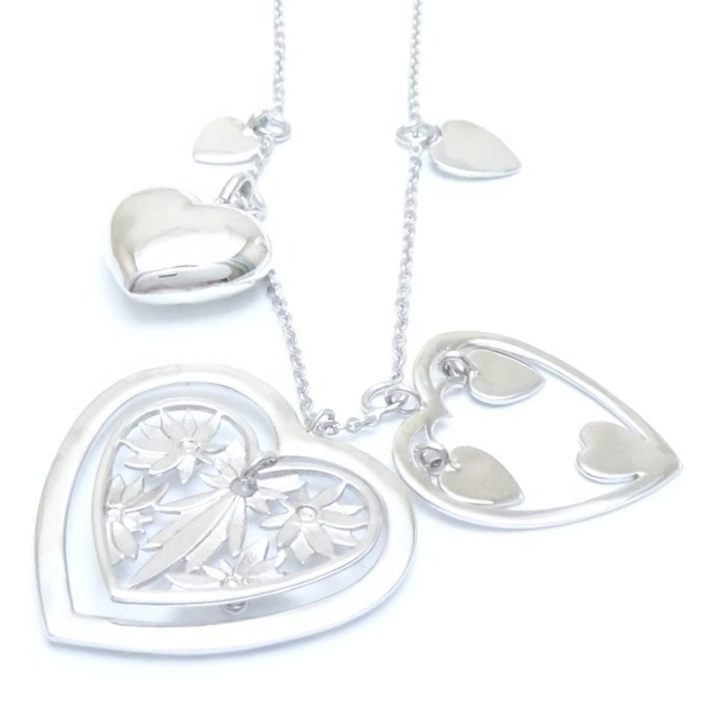 Pendant Necklace Sterling Silver Heart Motif