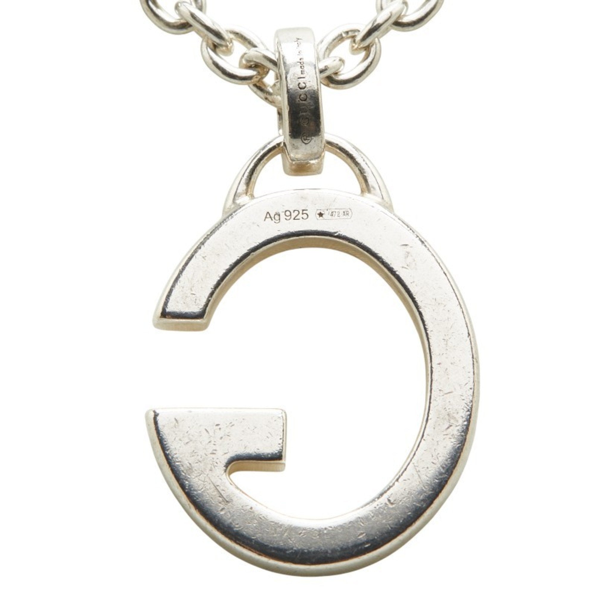 G Pendant Necklace Sterling Silver