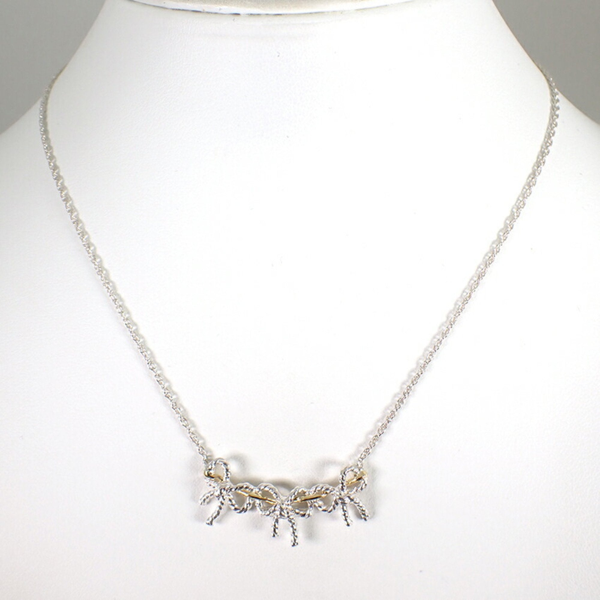 Pendant Necklace Sterling Silver and 18K Yellow Gold