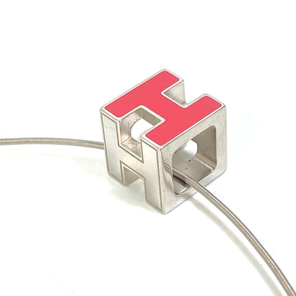 Cage D'H Pendant Necklace Metal Pink and Silver