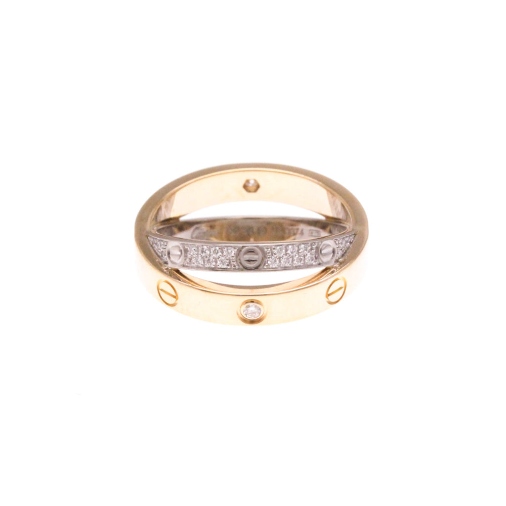 Ring 18K Rose Gold and 18K White Gold with Diamond
