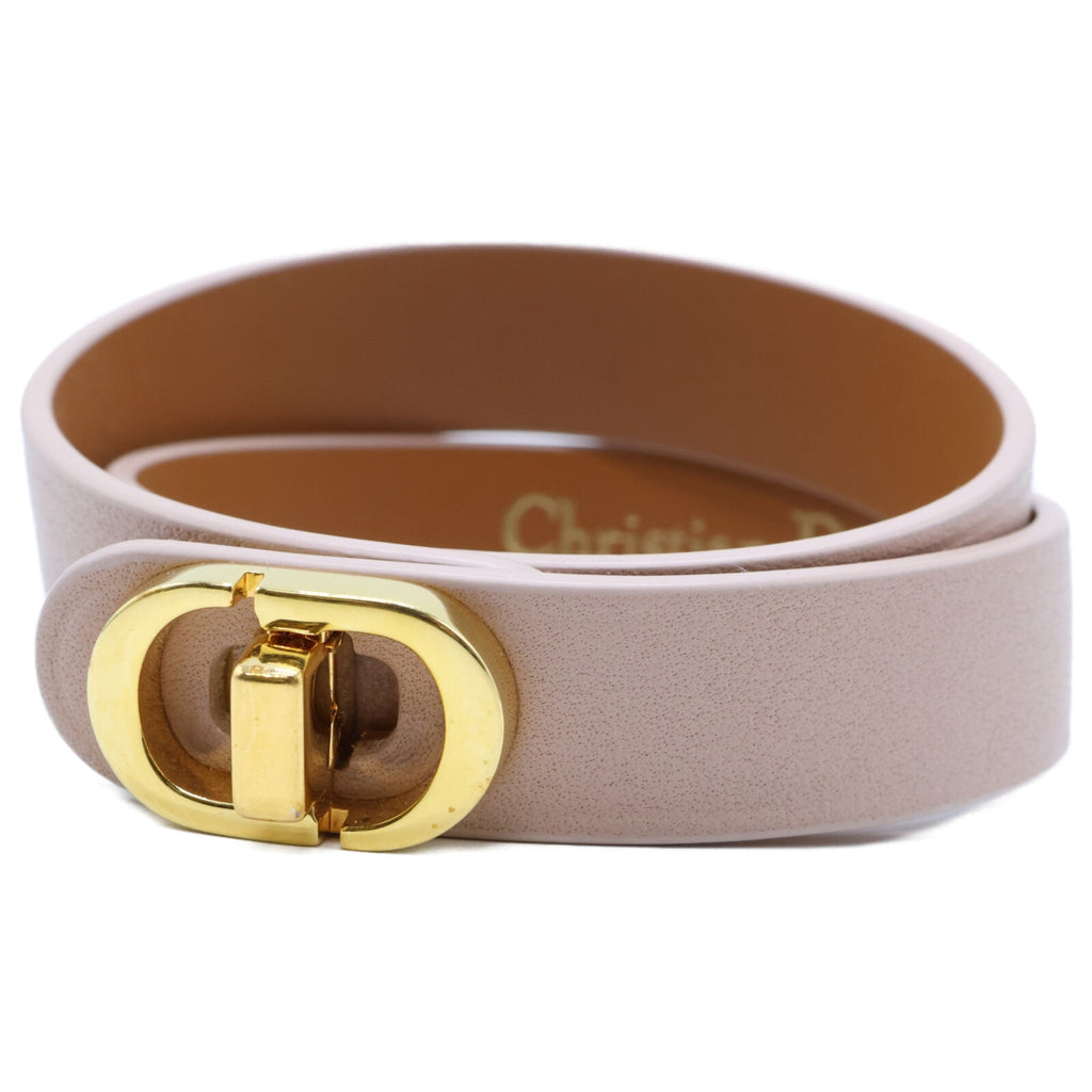 Charm Bracelet Leather Pink Beige