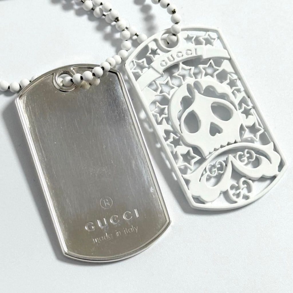 Dog Tag Pendant Necklace Sterling Silver
