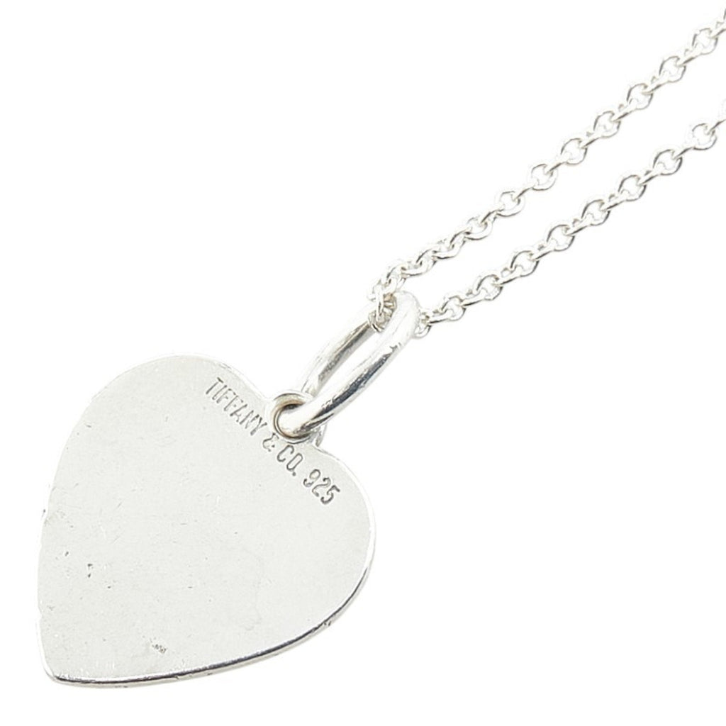 Heart Motif Pendant Necklace Sterling Silver