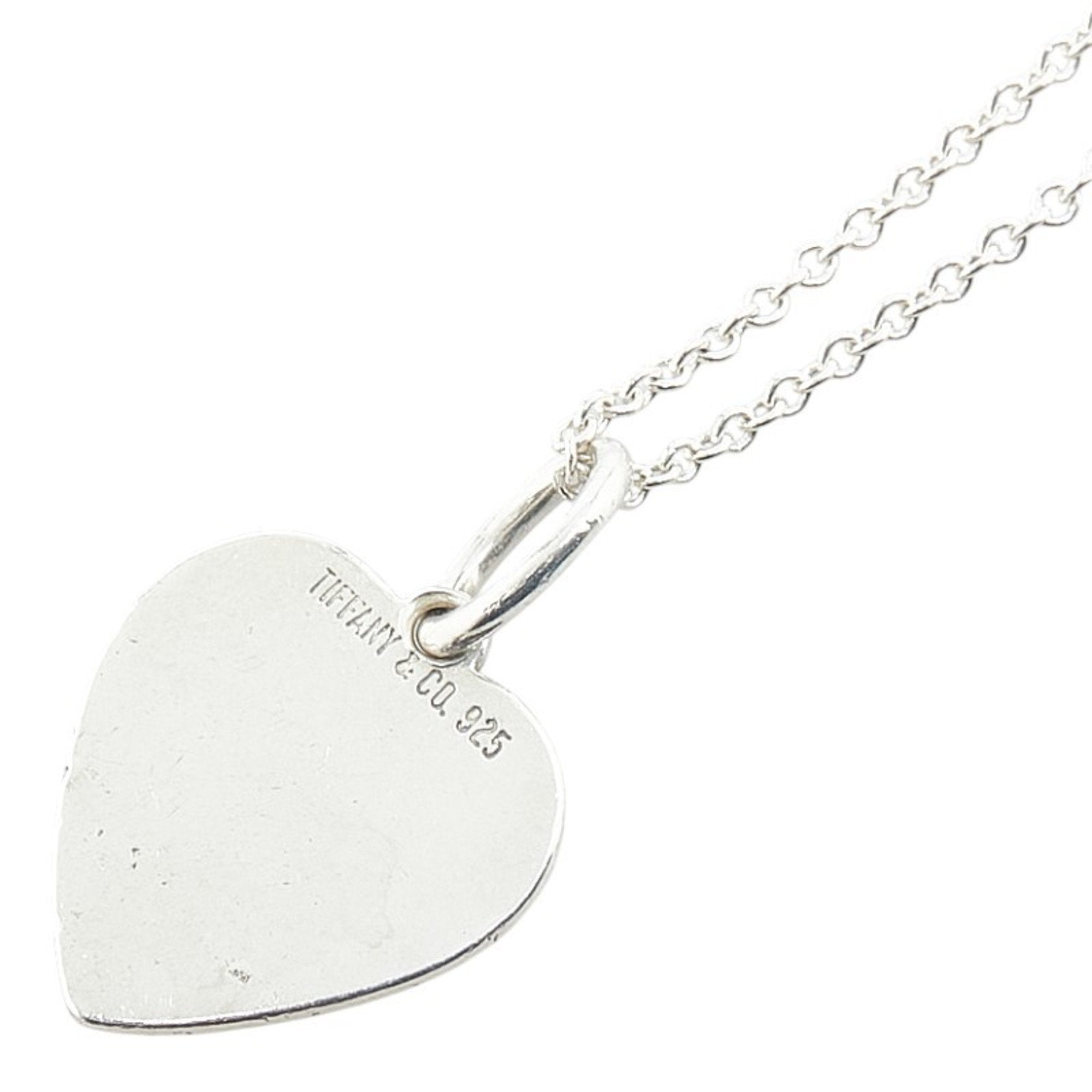 Heart Motif Pendant Necklace Sterling Silver