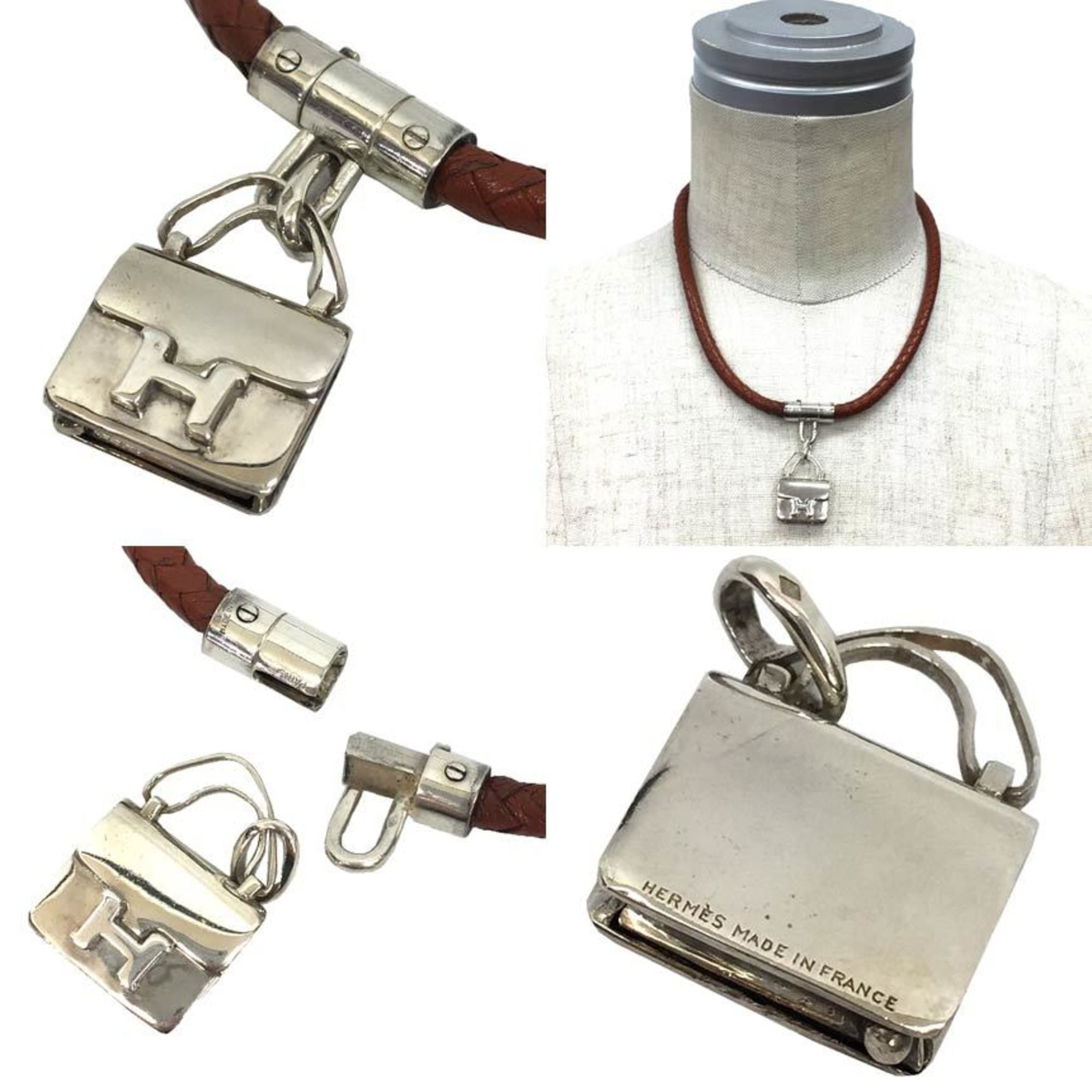 Necklace Leather and Sterling Silver