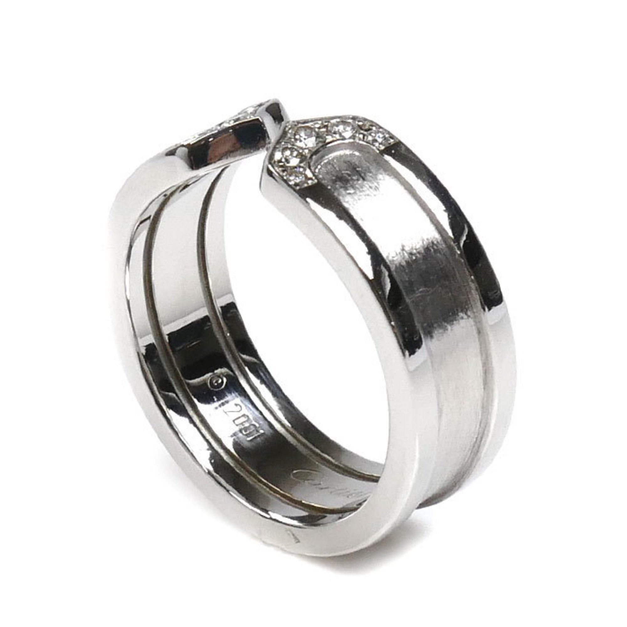 Band Ring 18K White Gold with Diamond