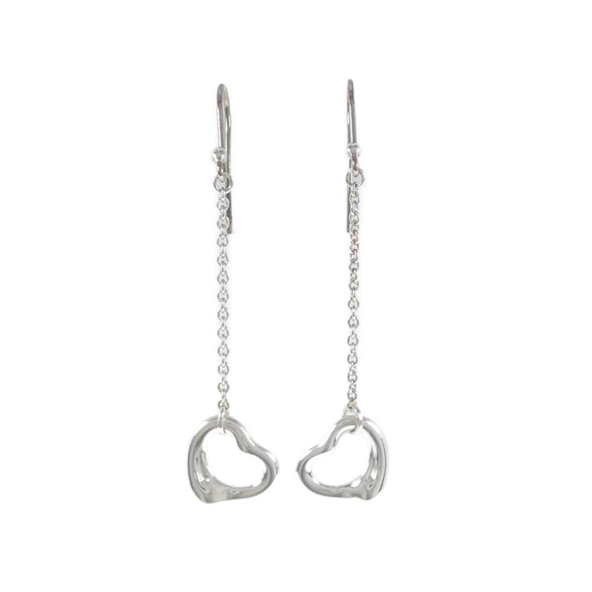 Open Heart Earrings Sterling Silver 40.4mm Sterling Silver