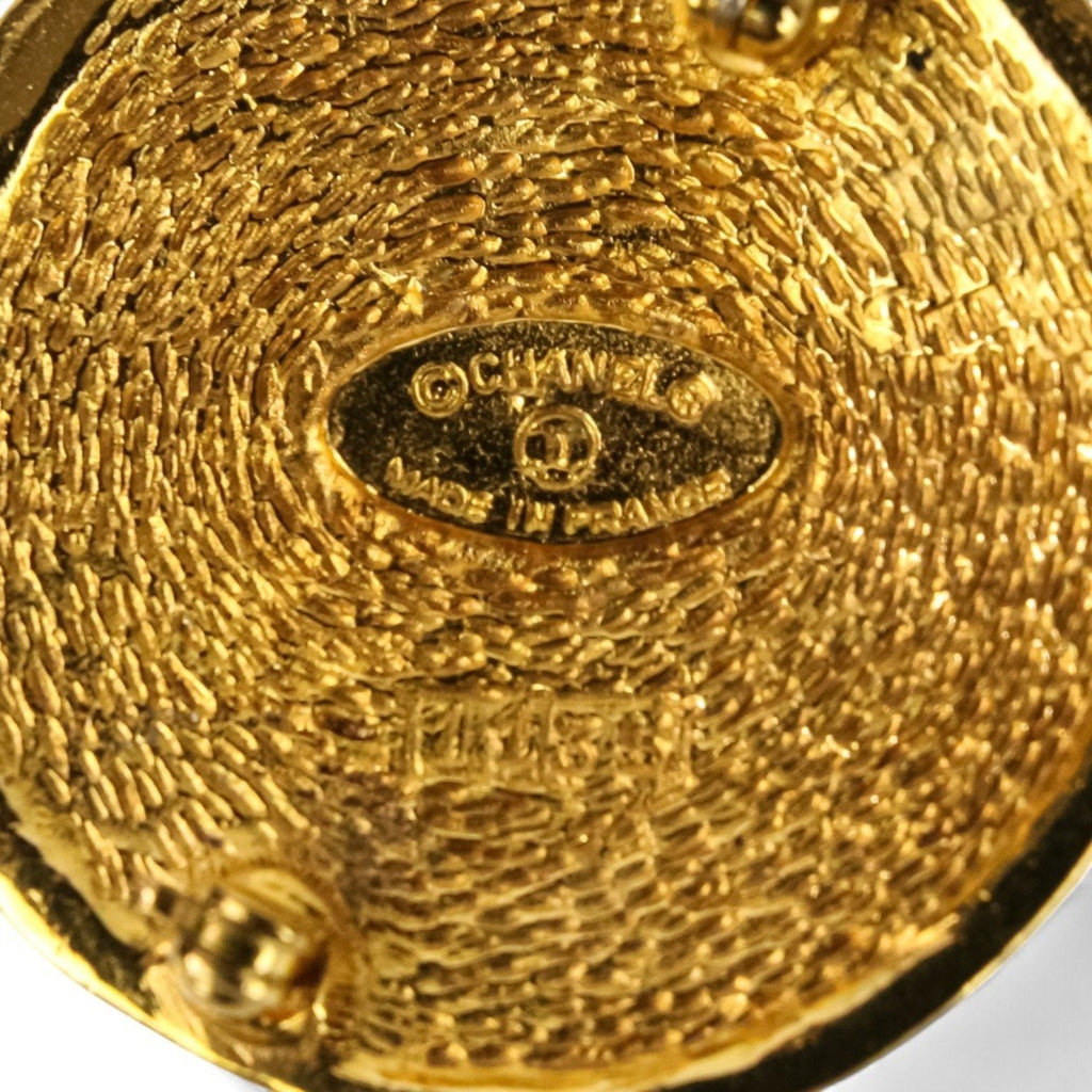 Vintage Brooch Metal Round