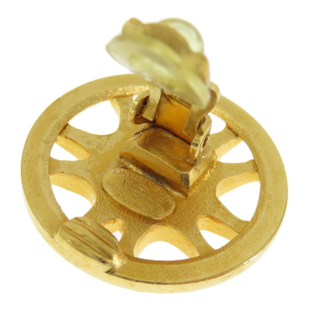 CC Logo Clip-On Earrings Gold-Tone Metal Gold-Tone Metal