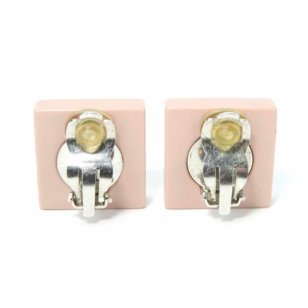 CC Logo Heart Clip-On Earrings Metal