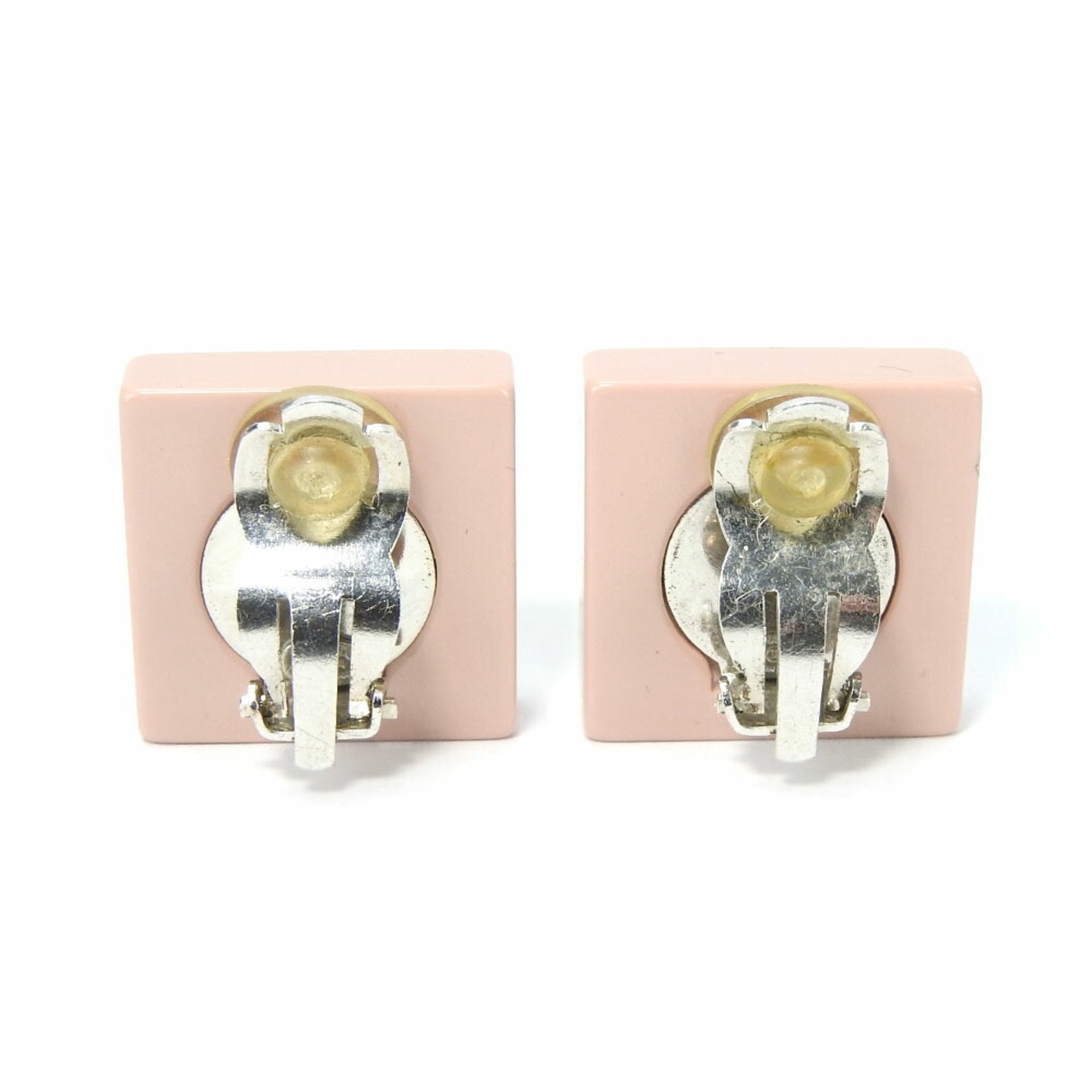 CC Logo Heart Clip-On Earrings Metal