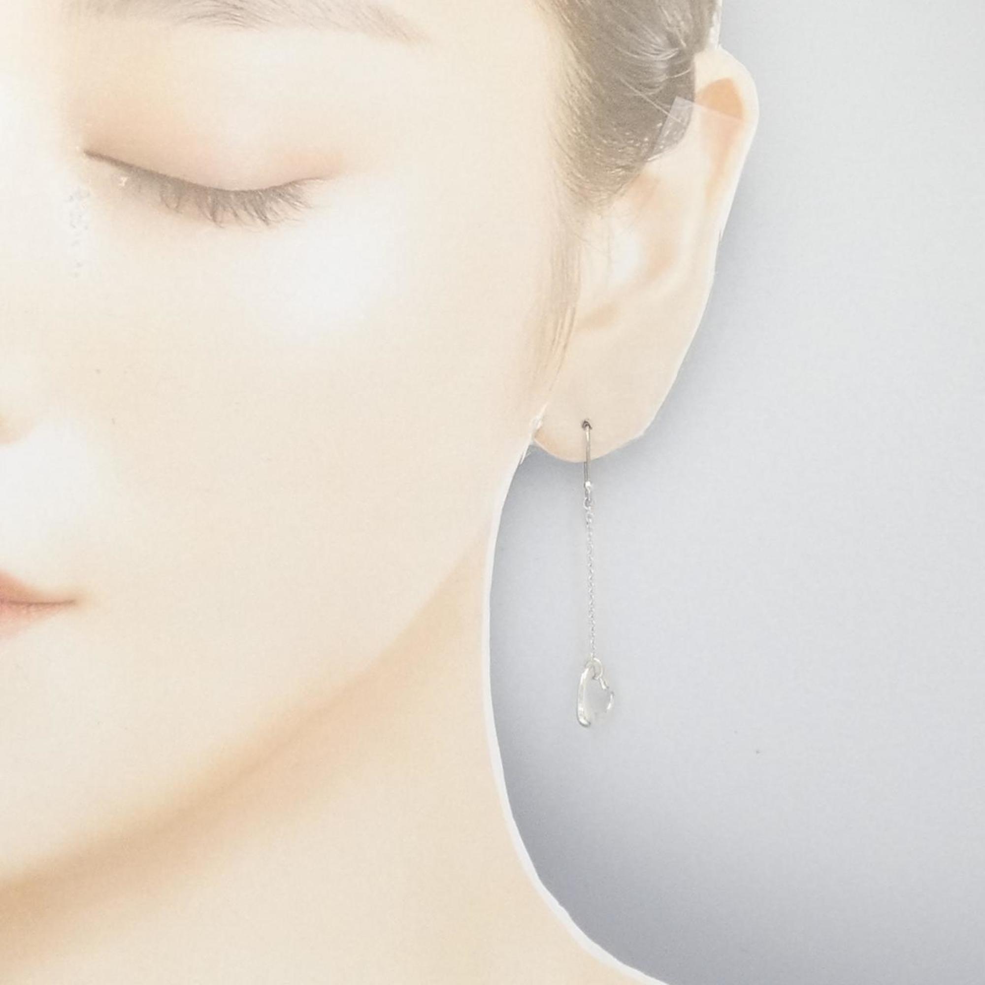 Open Heart Earrings Sterling Silver 39mm Sterling Silver
