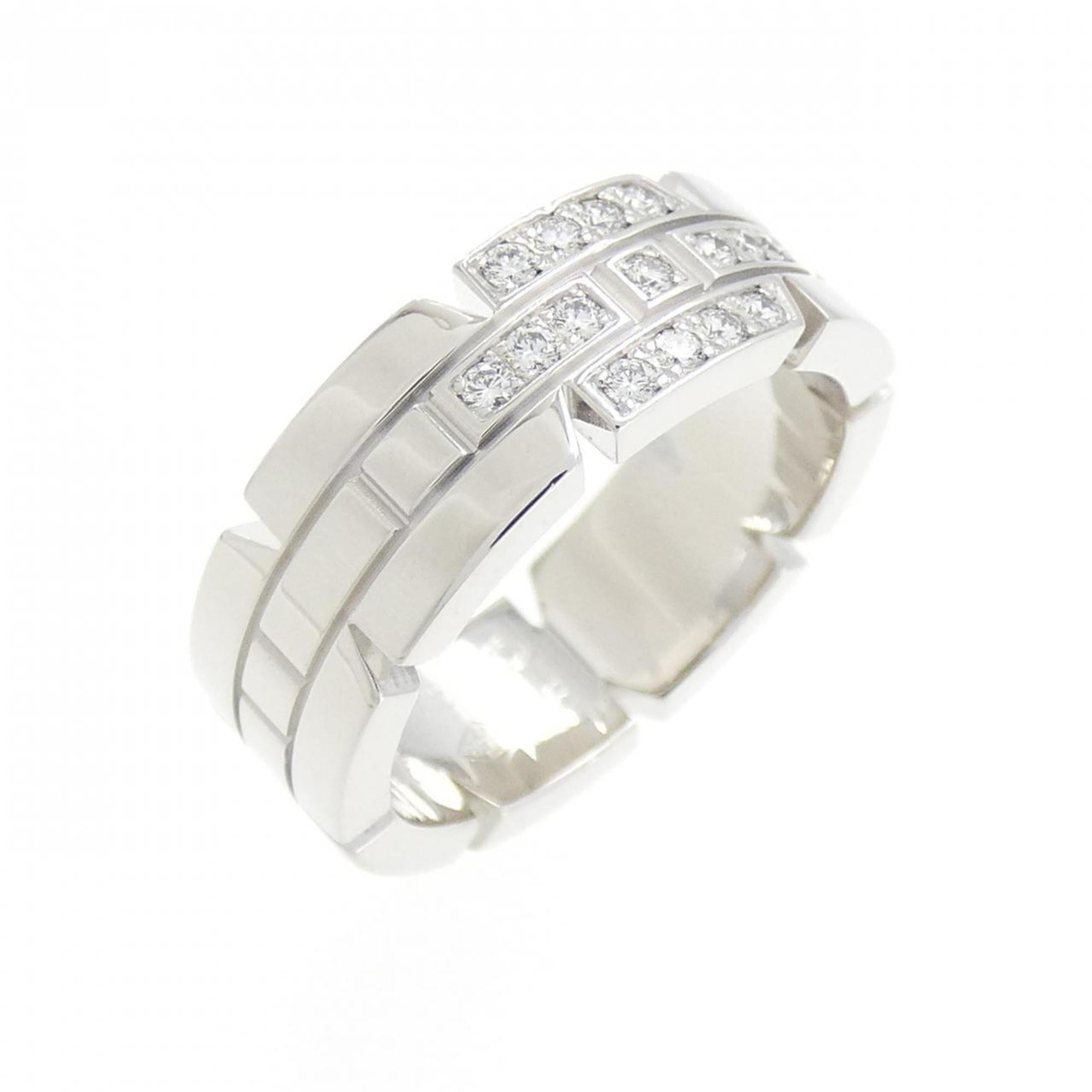 Band Ring 18K White Gold with Diamond
