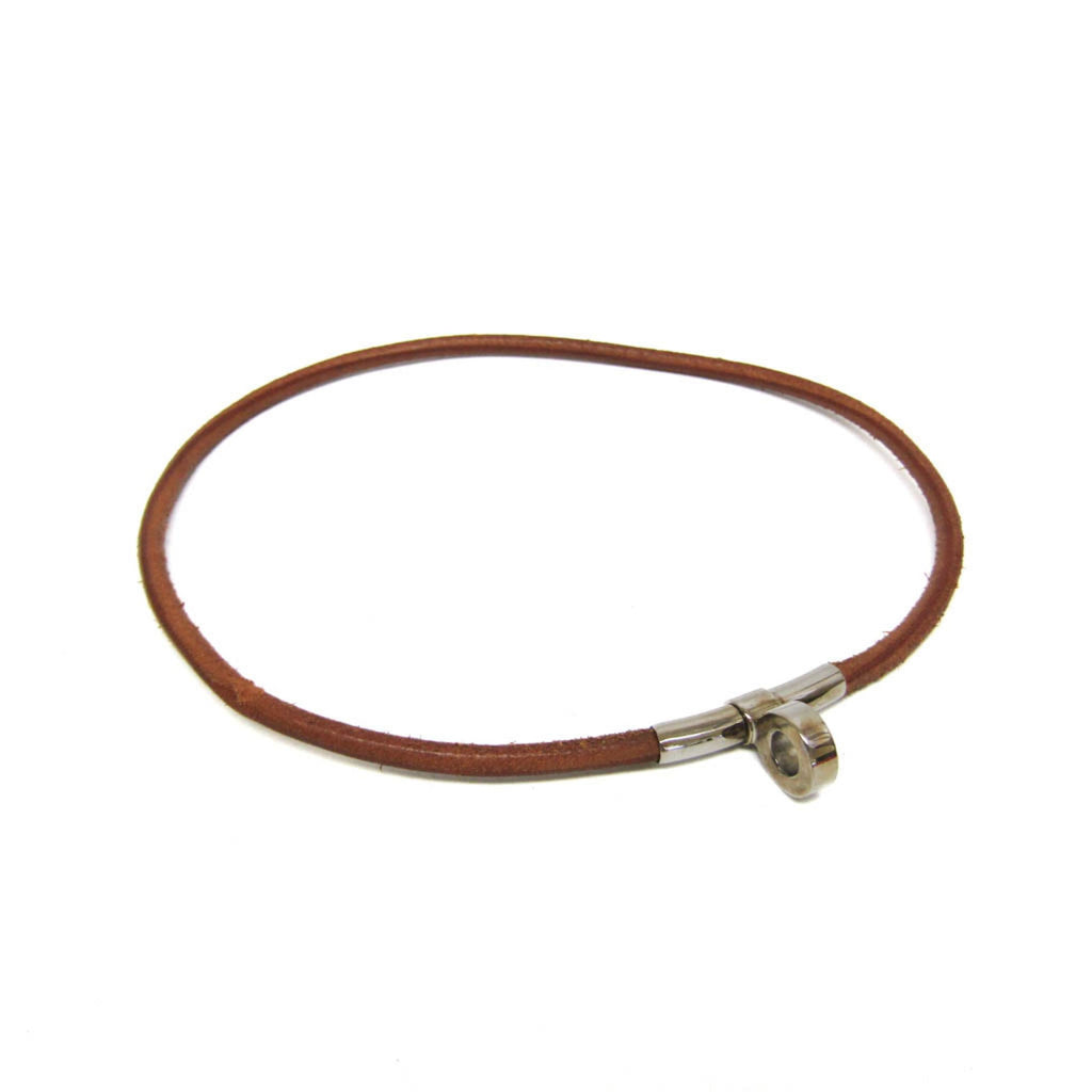 Necklace Leather and Metal