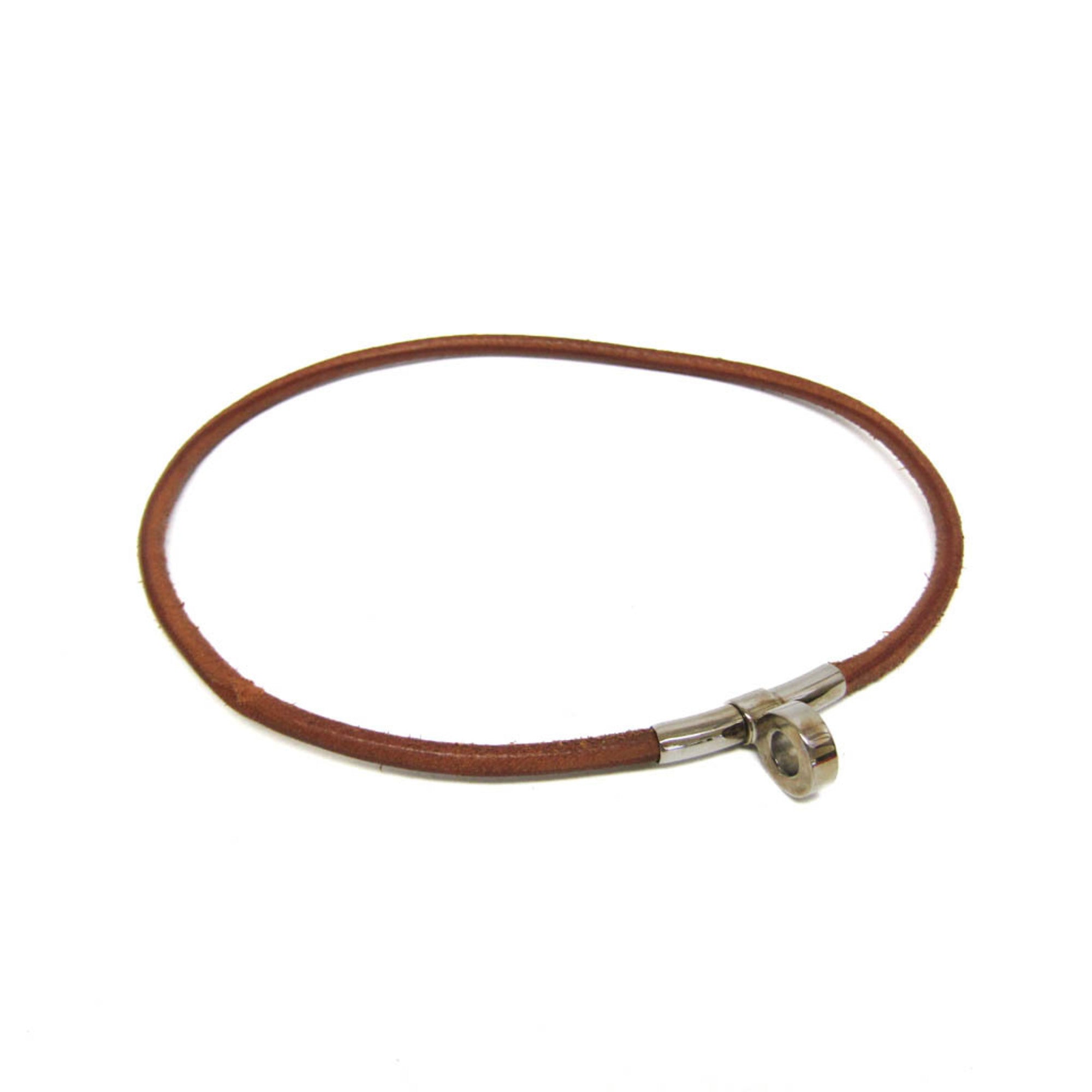 Necklace Leather and Metal