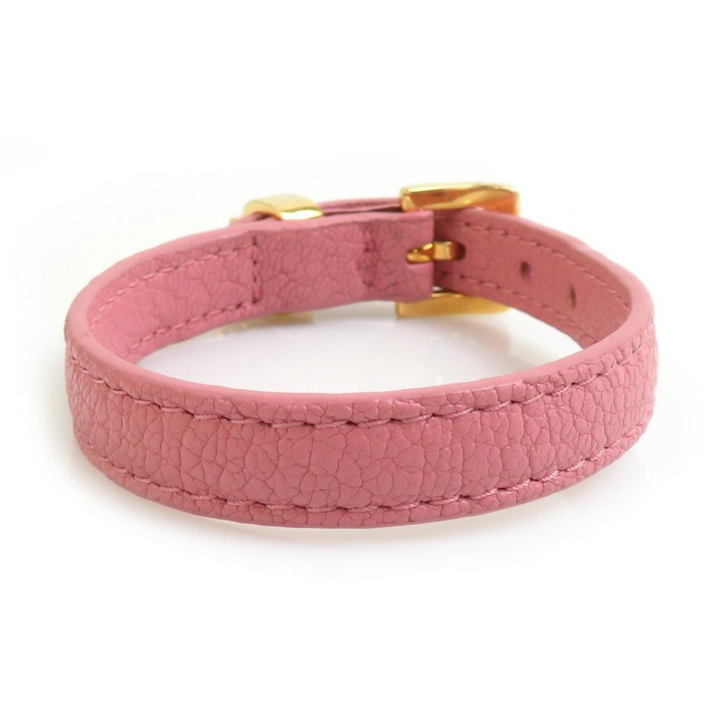 Bracelet Leather and Metal Pink