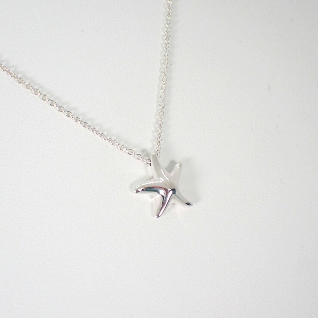 Starfish Pendant Necklace Sterling Silver