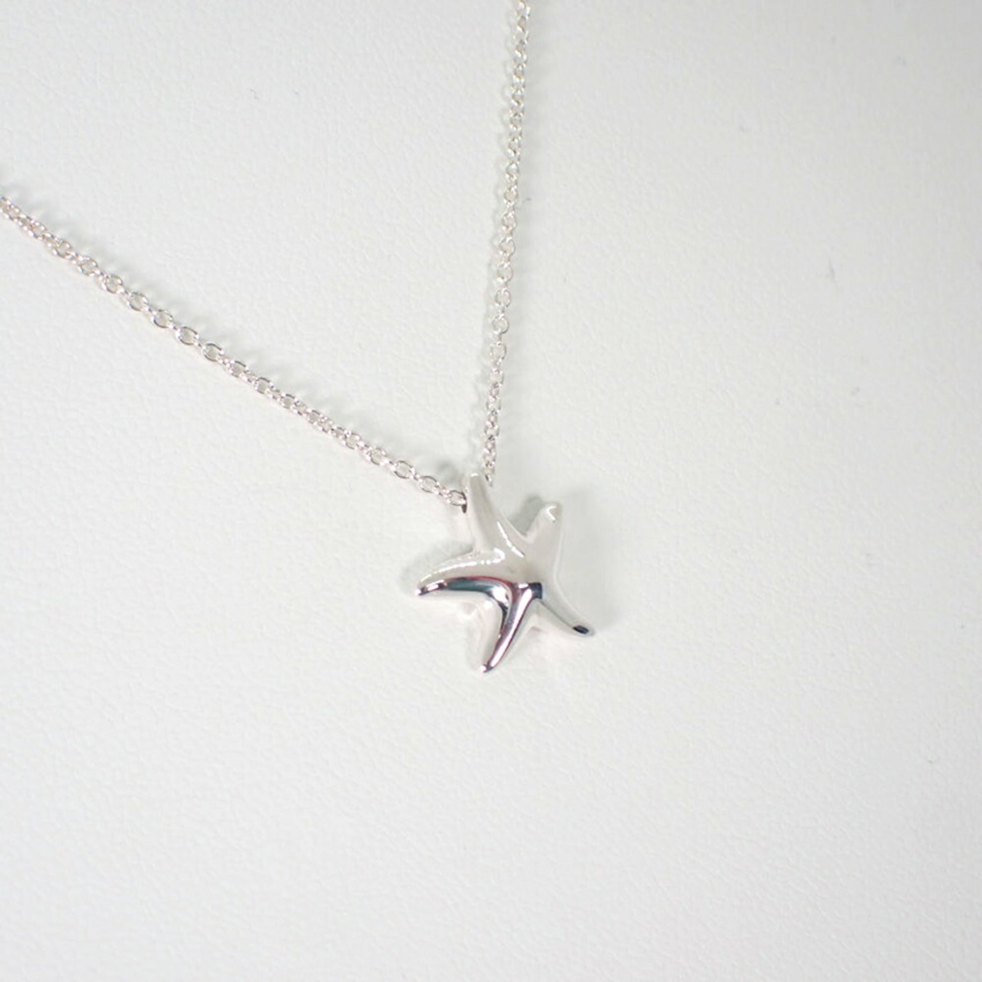 Starfish Pendant Necklace Sterling Silver