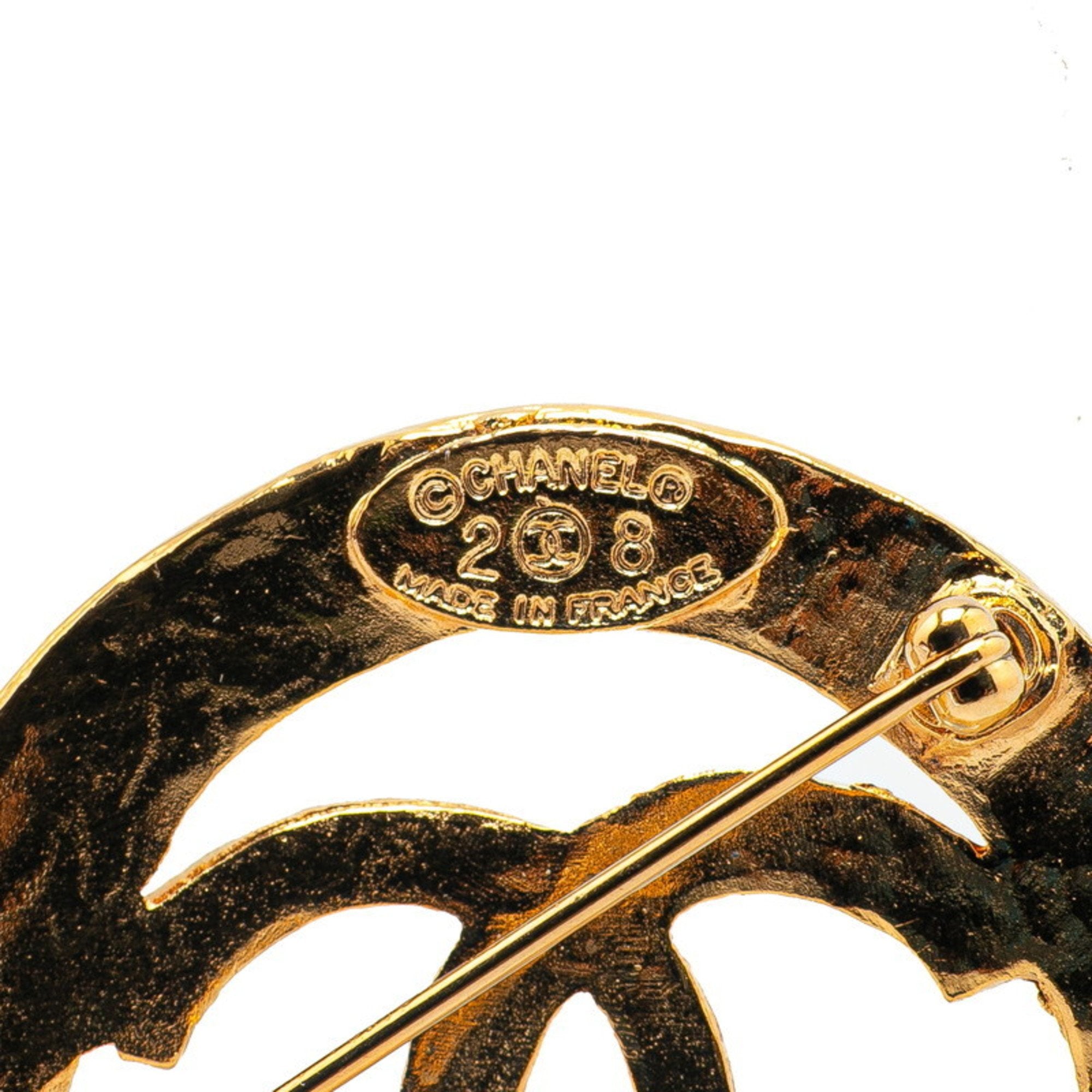 CC Logo Brooch Metal