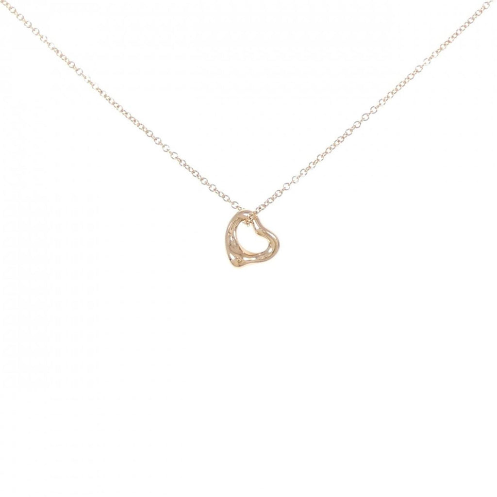 Open Heart Pendant Necklace 18K Rose Gold 6.7mm