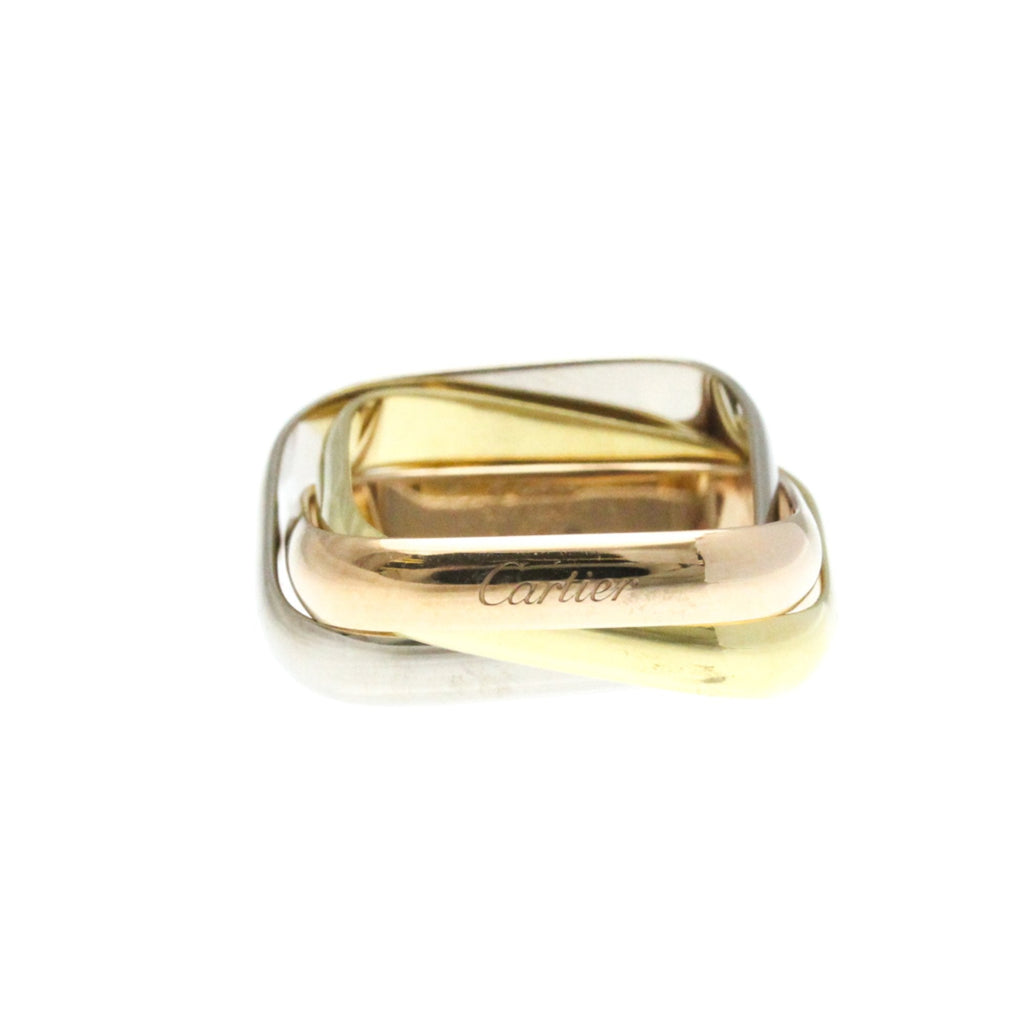 Vendome Louis Cartier Band Ring 18K Tricolor Gold