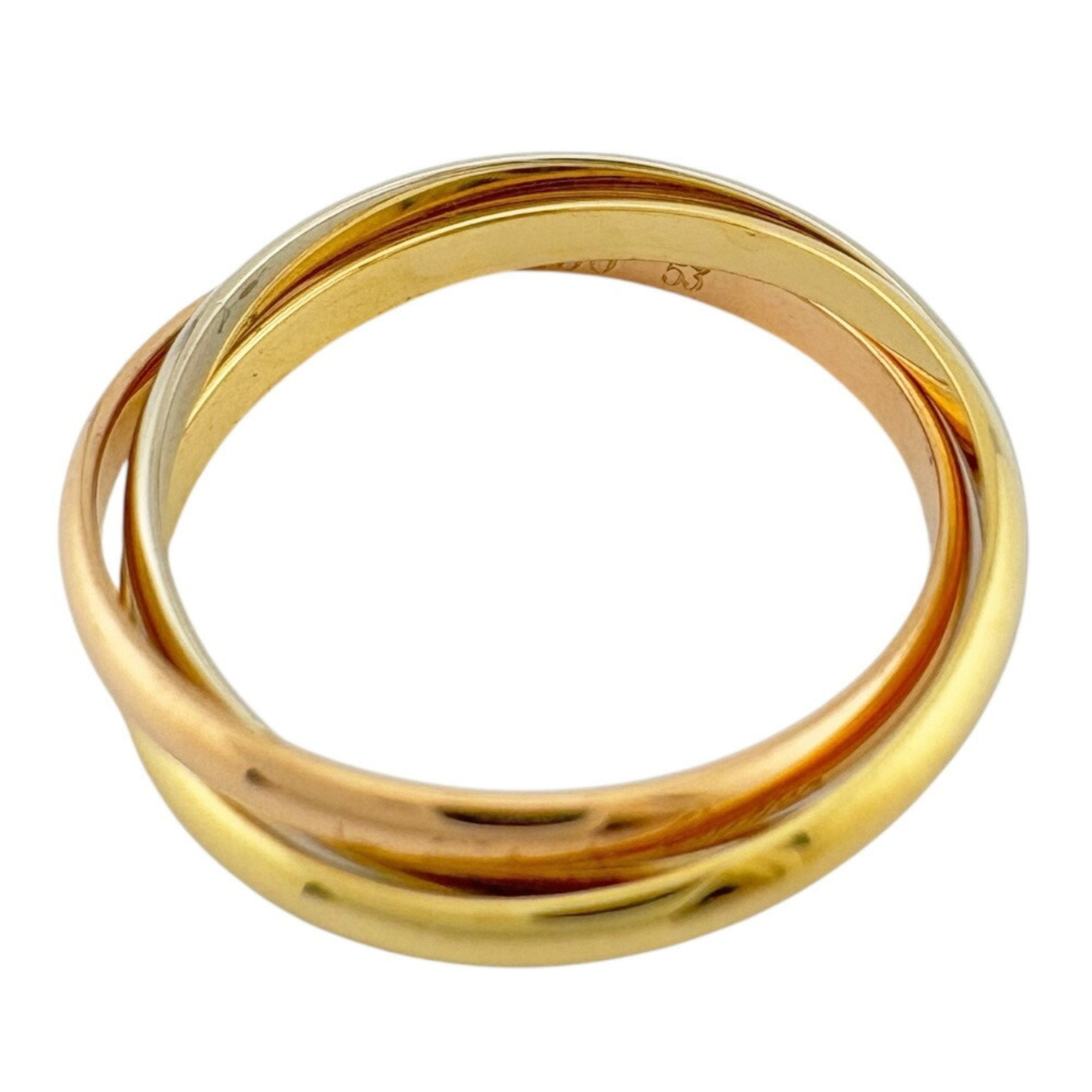 Trinity Ring 18K Yellow Gold and White Gold and Rose Gold