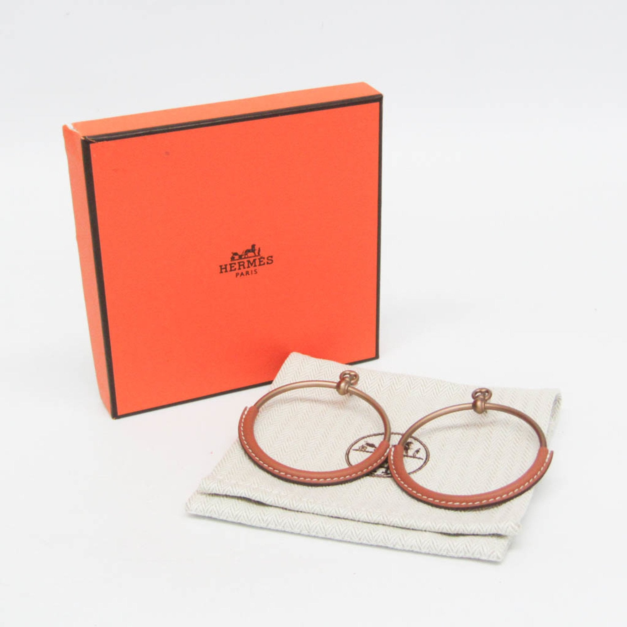 Earrings Leather and Metal