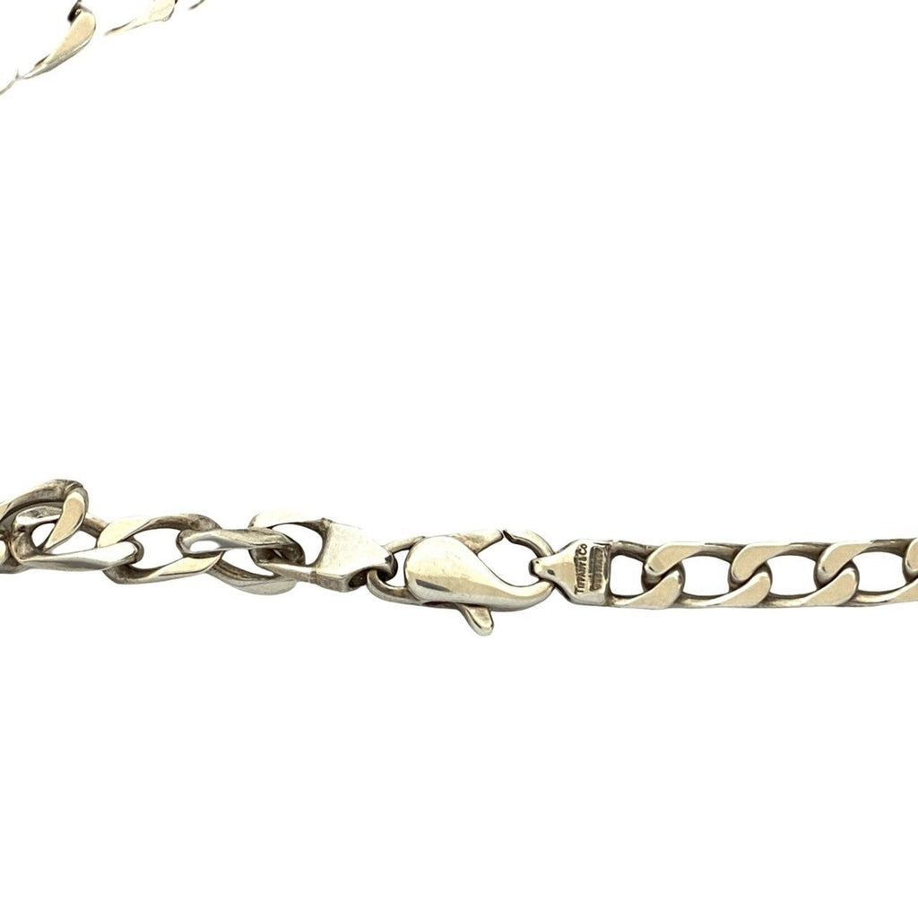 Figaro Chain Pendant Necklace Sterling Silver