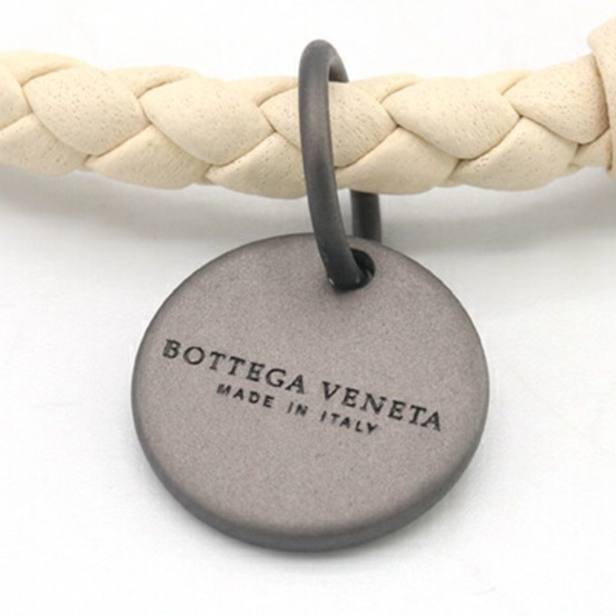 Intrecciato Bracelet Leather Ivory