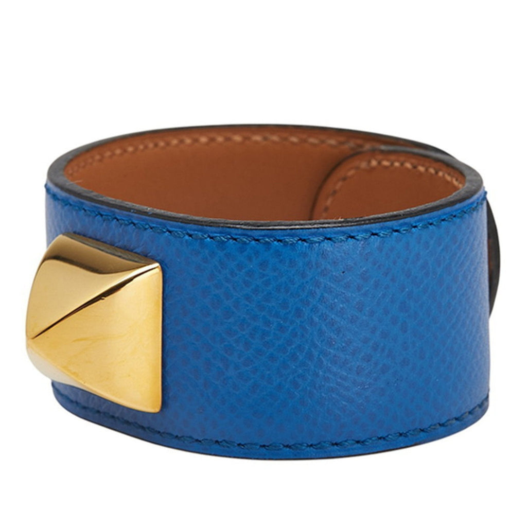 Medor Bracelet Leather Blue and Gold