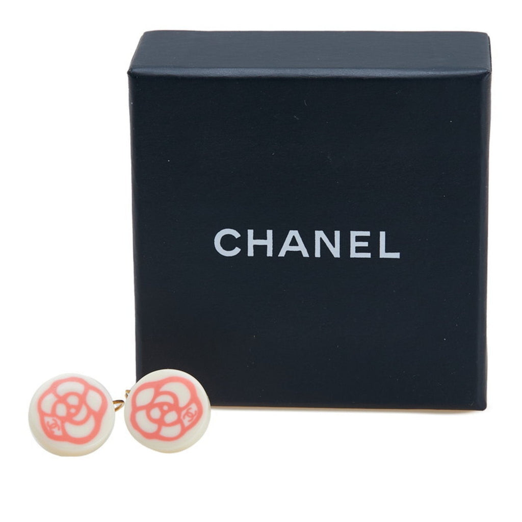 Camellia Earrings Gold and Plastic
