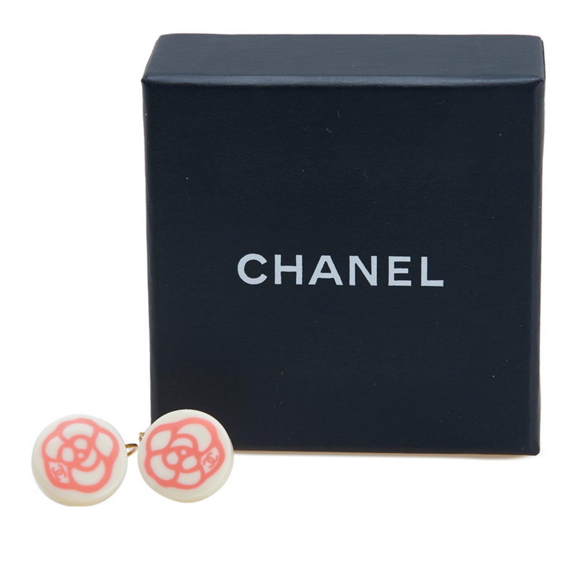 Camellia Earrings Gold and Plastic