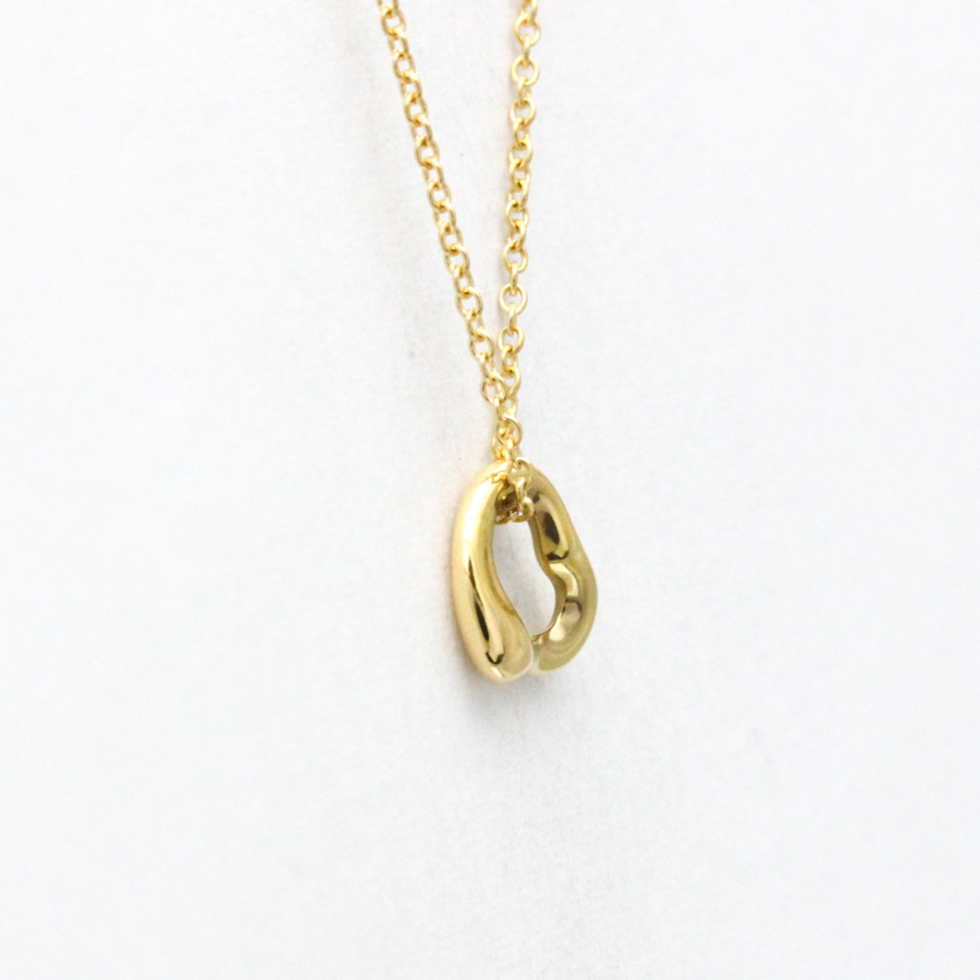 Open Heart Pendant Necklace 18K Yellow Gold 7mm