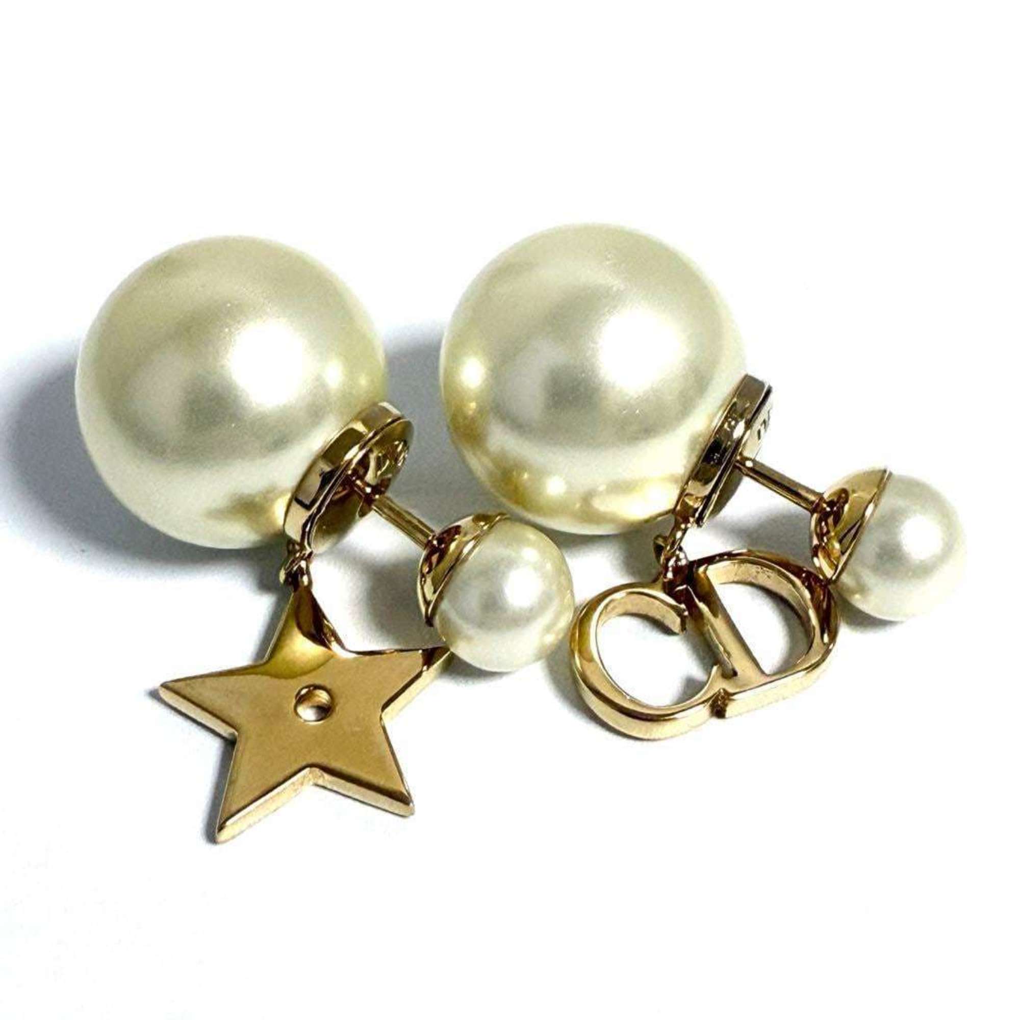 Tribal Earrings Artificial Pearl and Metal