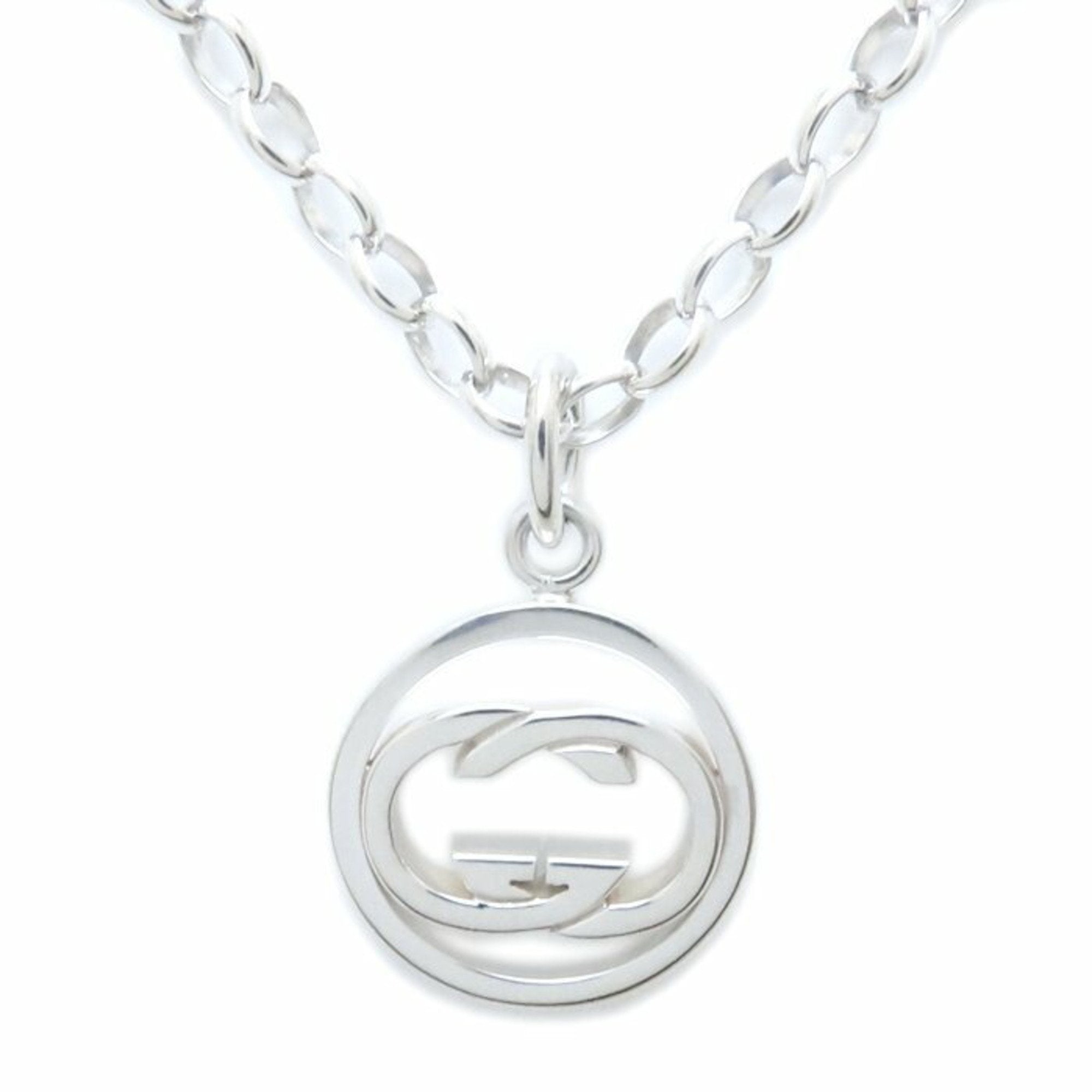 Interlocking G Pendant Necklace Sterling Silver