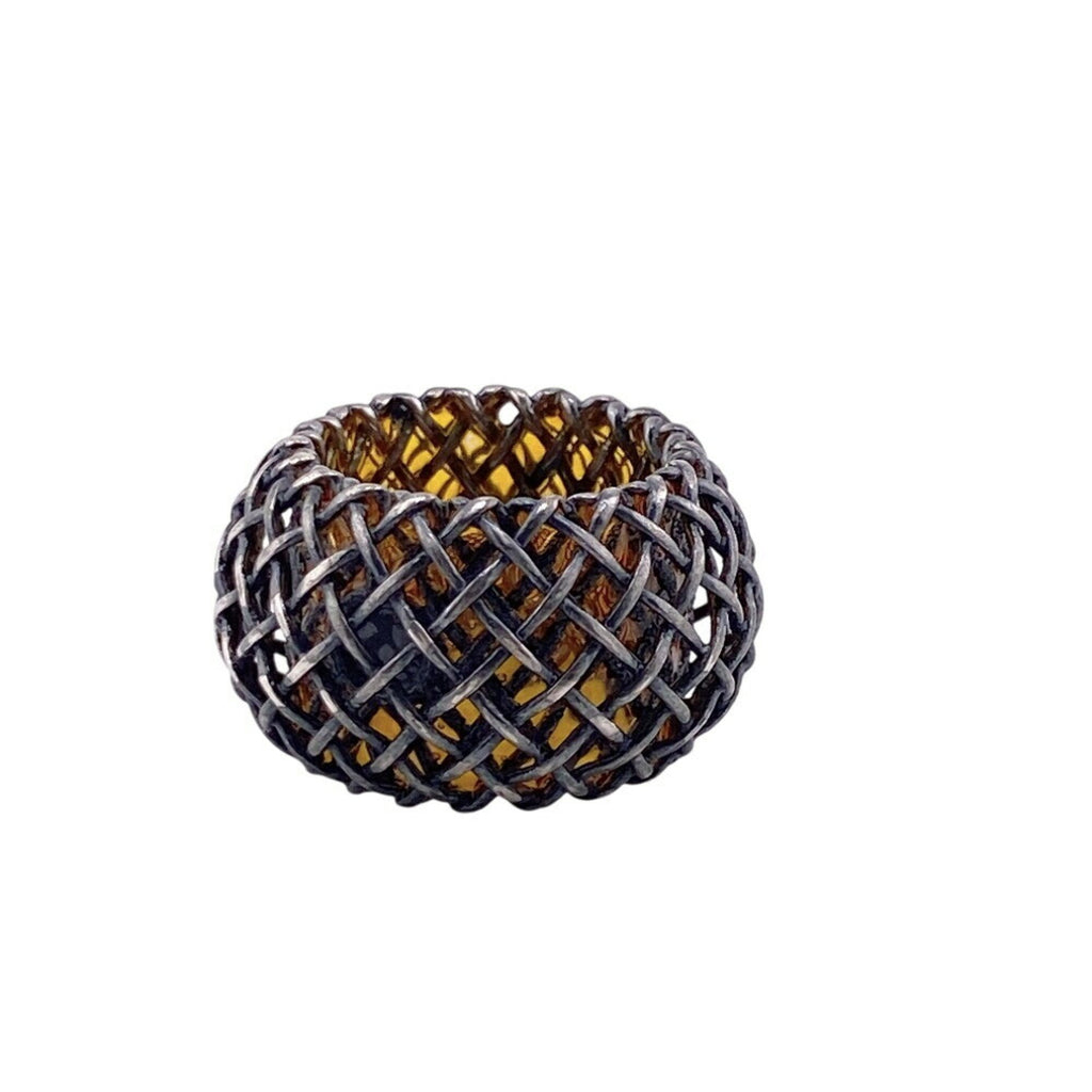 Intrecciato One Band Ring Sterling Silver