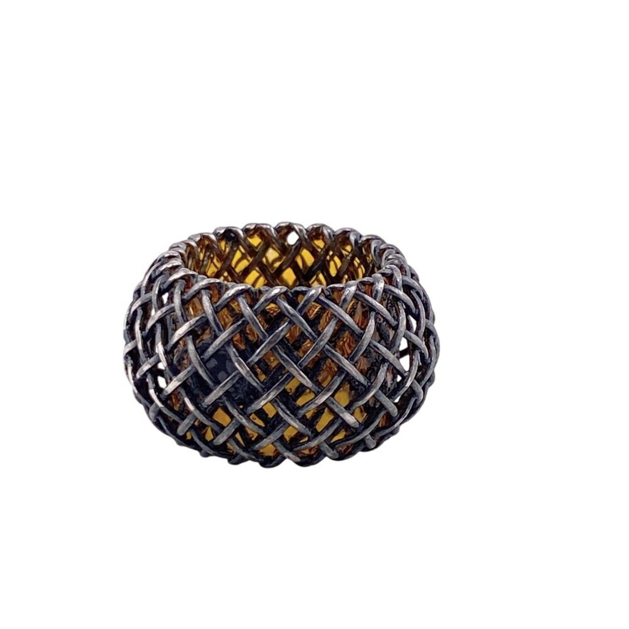 Intrecciato One Band Ring Sterling Silver