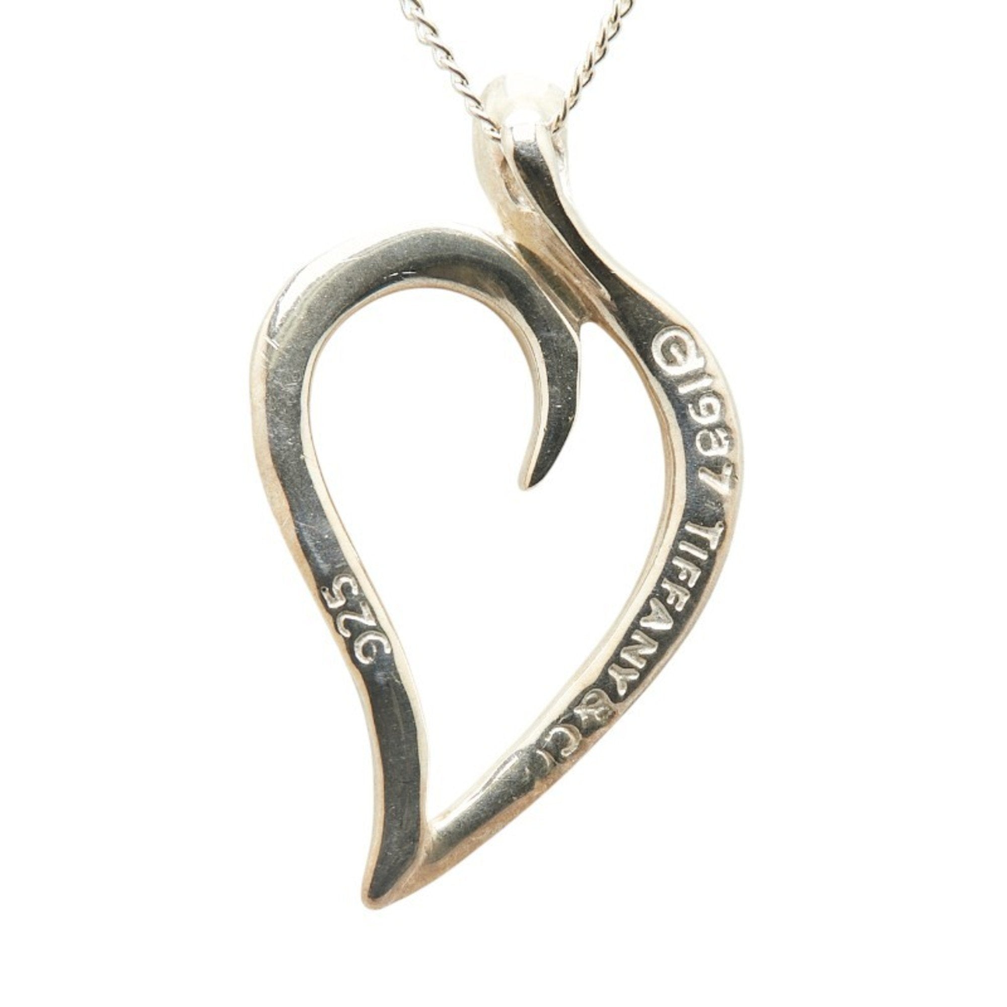Leaf Pendant Necklace Sterling Silver