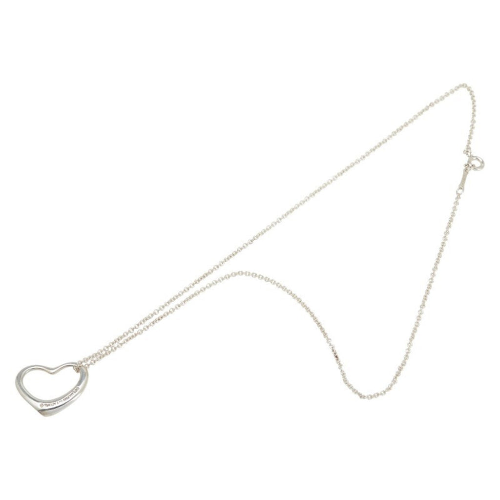 Open Heart Pendant Necklace Sterling Silver 18.4mm