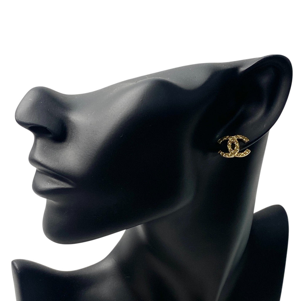 CC Logo Earrings Metal Gold-Tone Metal