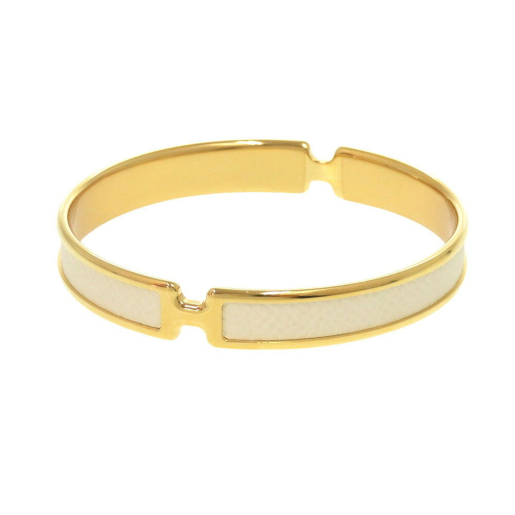 Olympe Bracelet Epsom Leather and Metal White