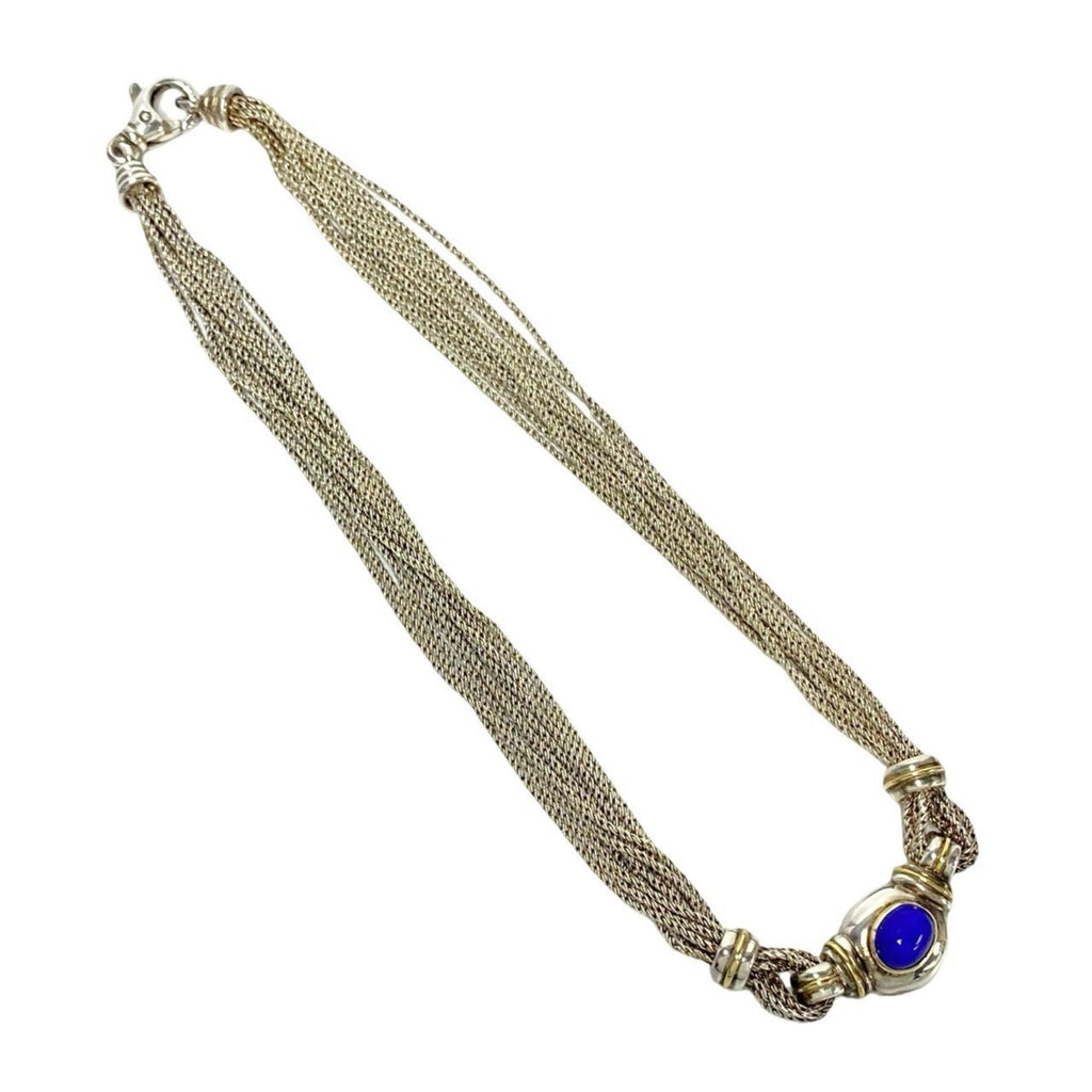 Pendant Necklace 10K Gold and Sterling Silver