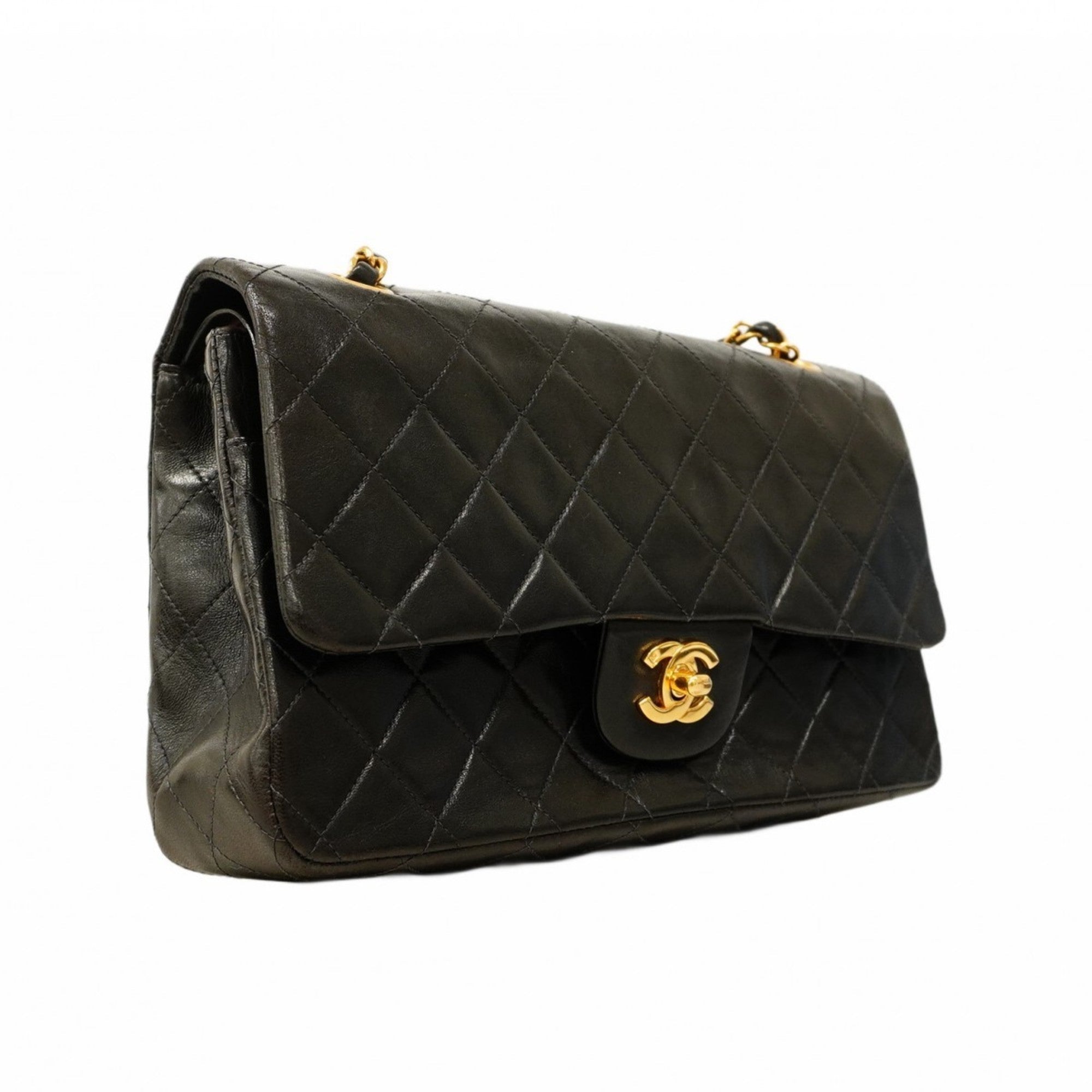 Vintage Classic Double Flap Bag Quilted Lambskin Medium