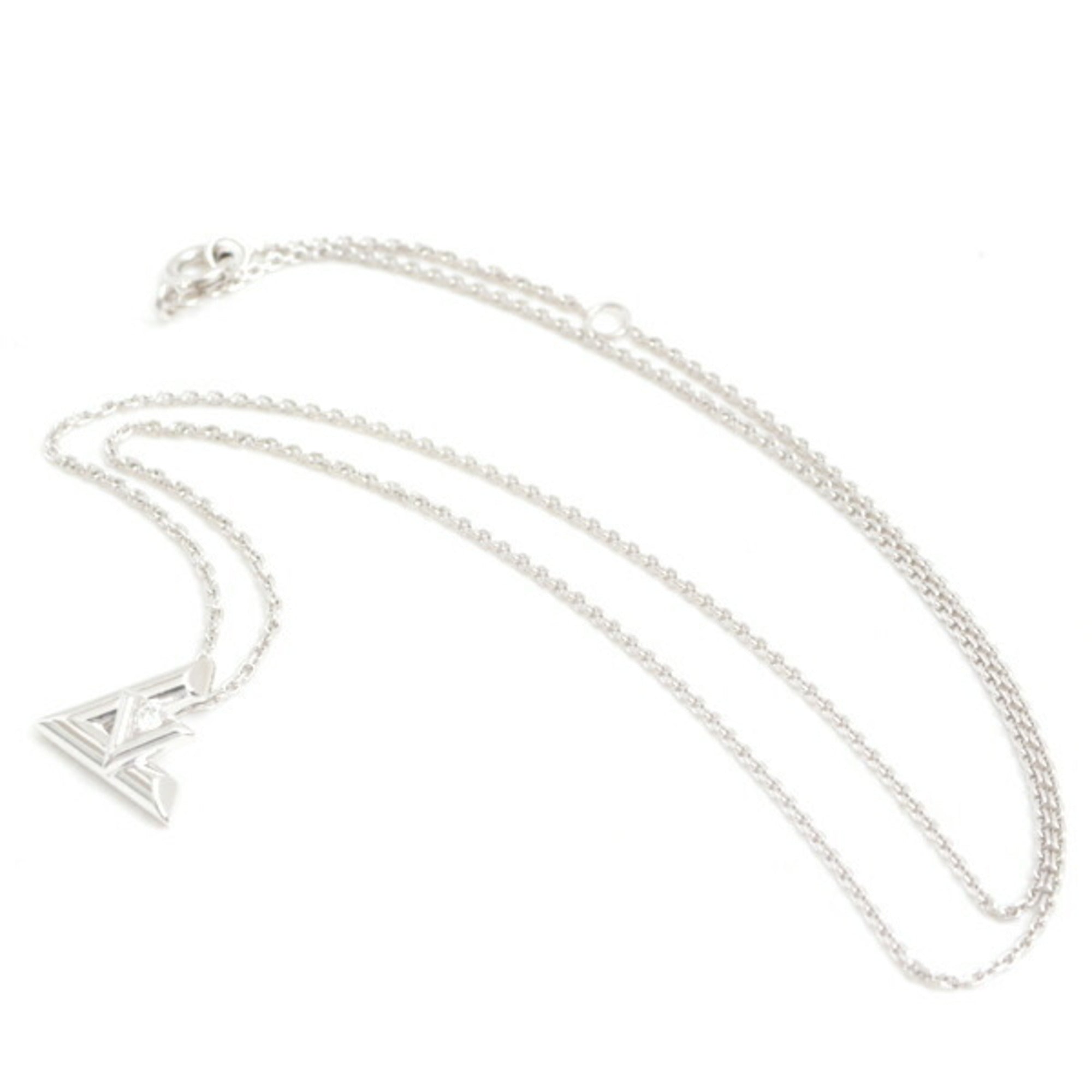 Volt One Pendant Necklace 18K White Gold and Diamond Mini