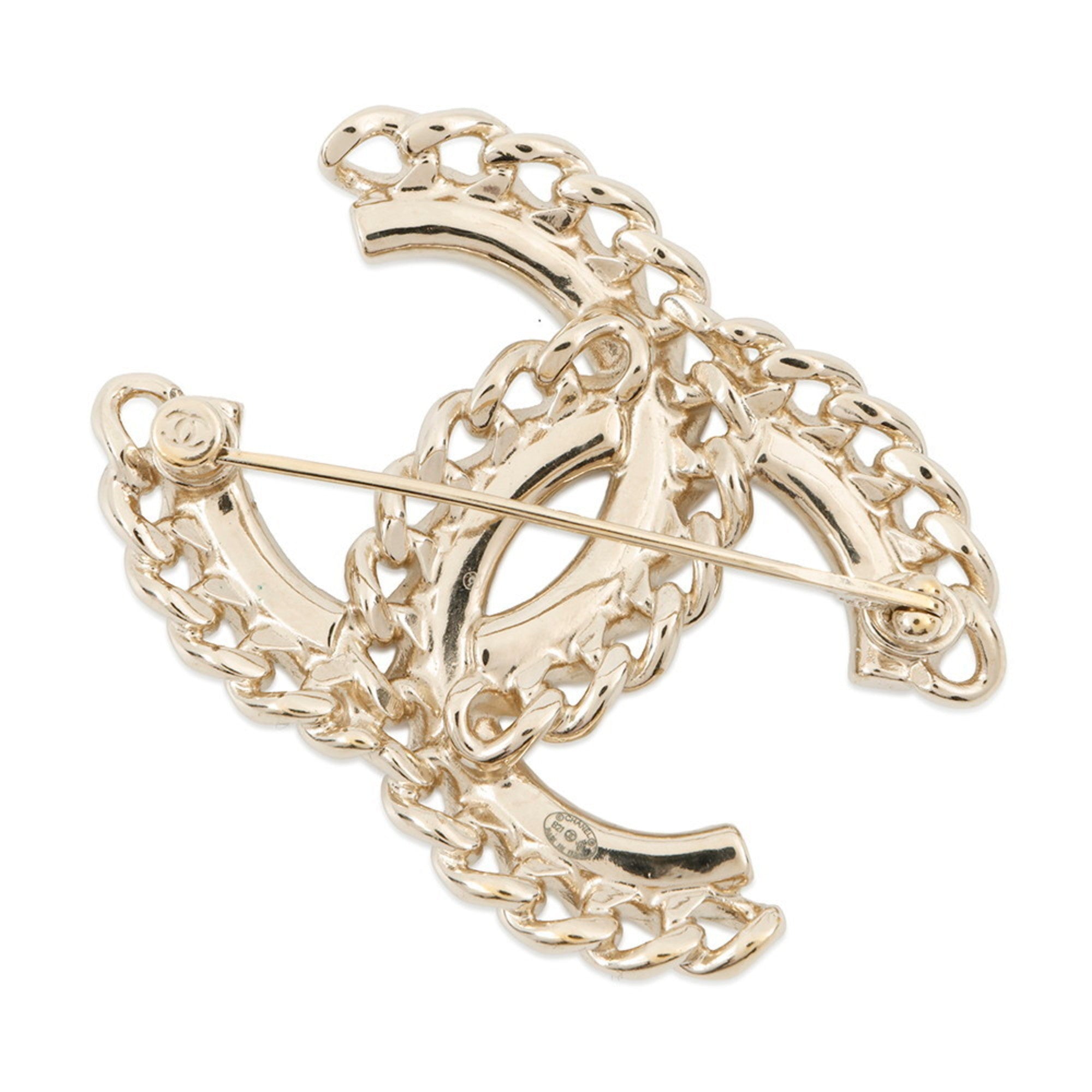 CC Logo Brooch Metal