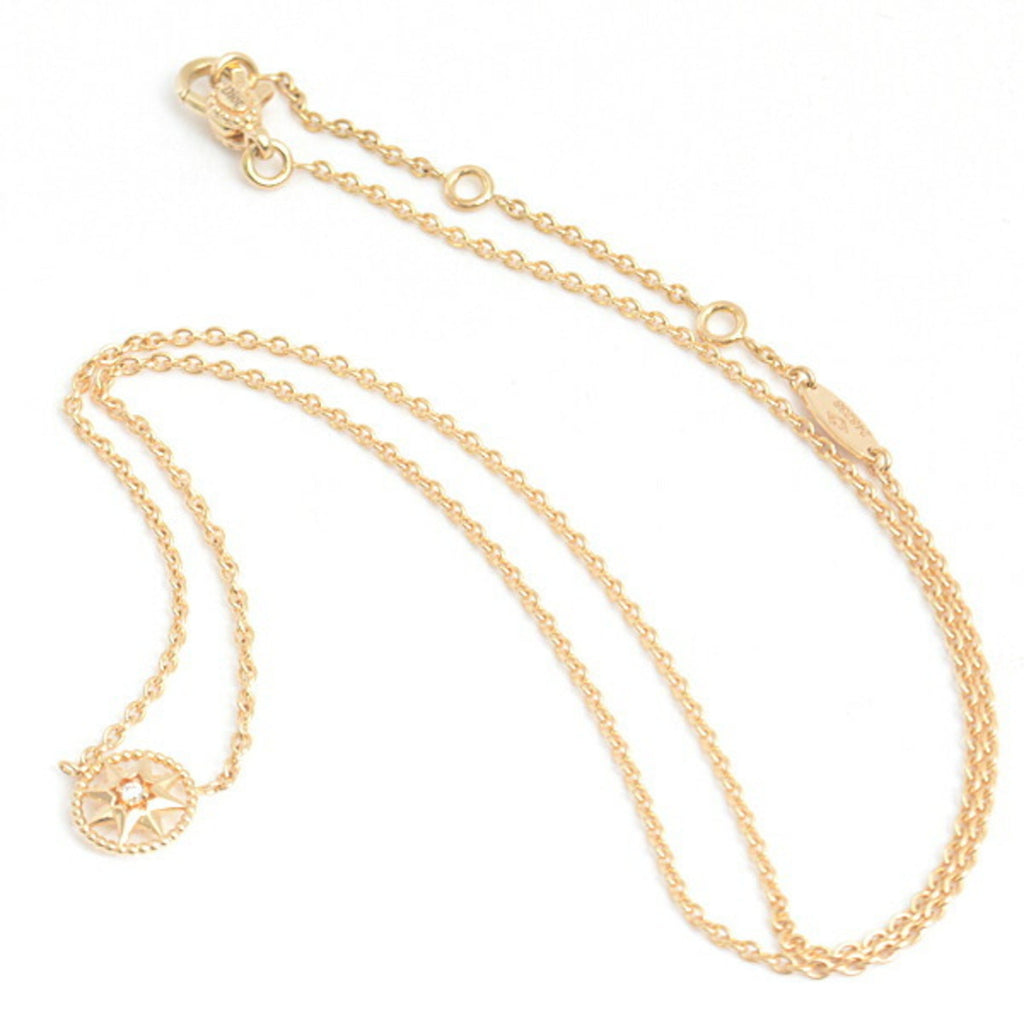 Rose Devan Pendant Necklace 18K Yellow Gold with Diamond