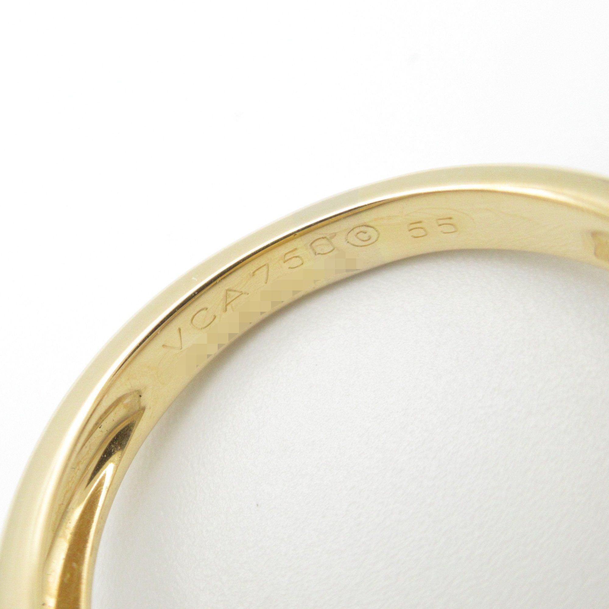 Vintage Alhambra Ring 18K Yellow Gold and Mother of Pearl