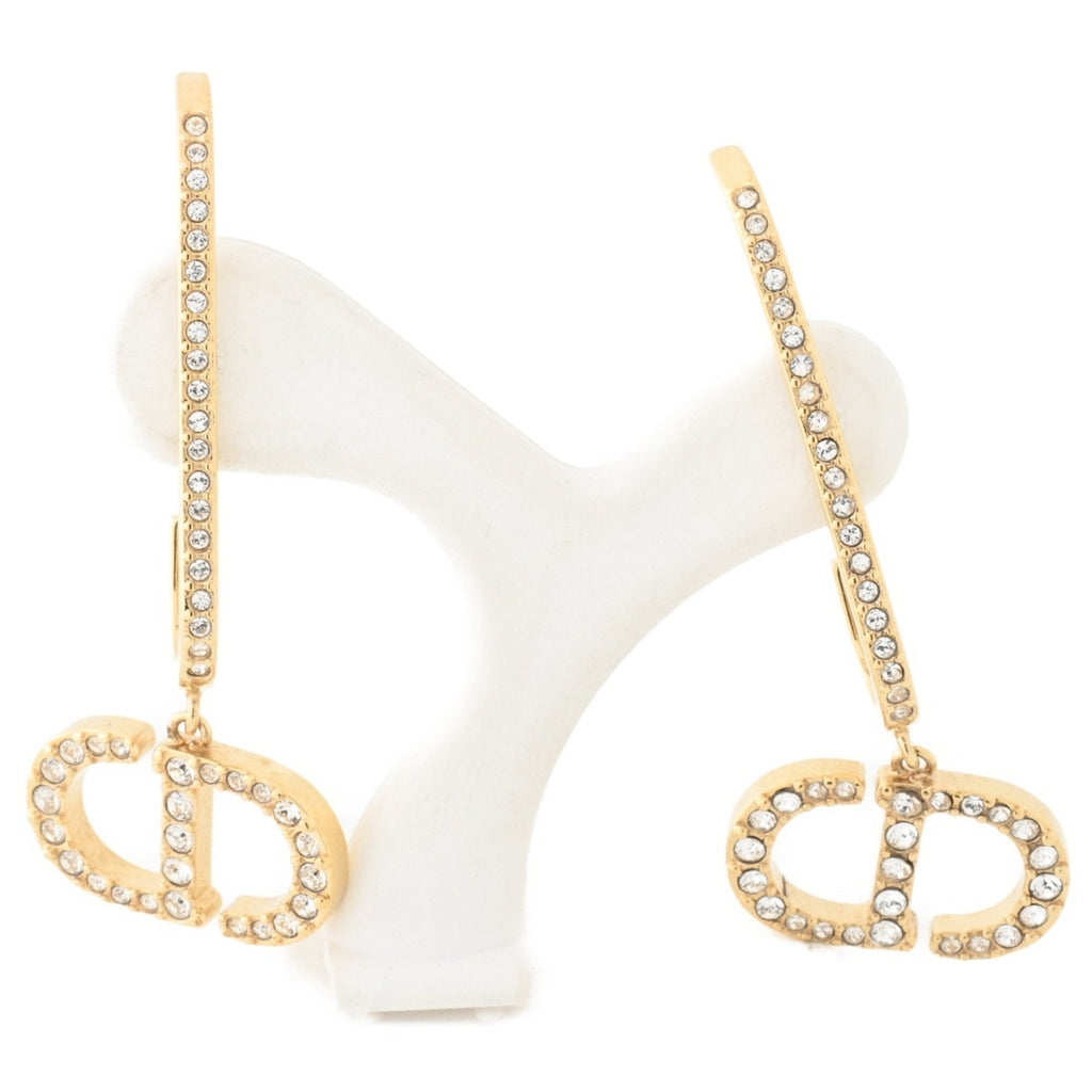 Earrings Crystal Gold-Tone Metal