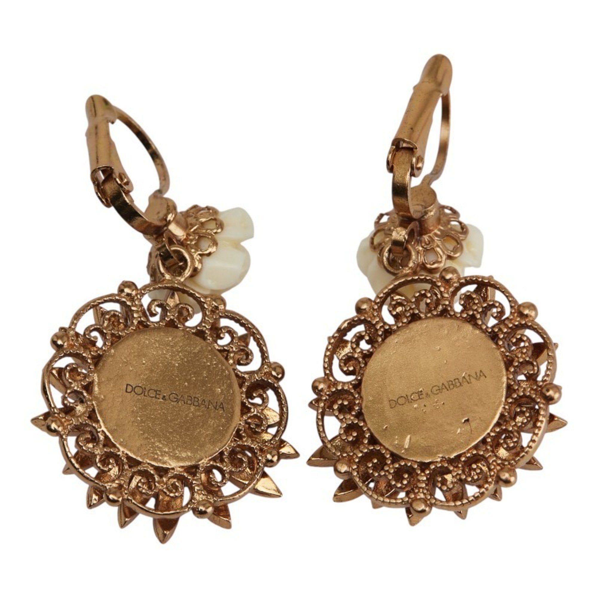 Rhinestone Clip-On Earrings Gold Plated and Rhinestone